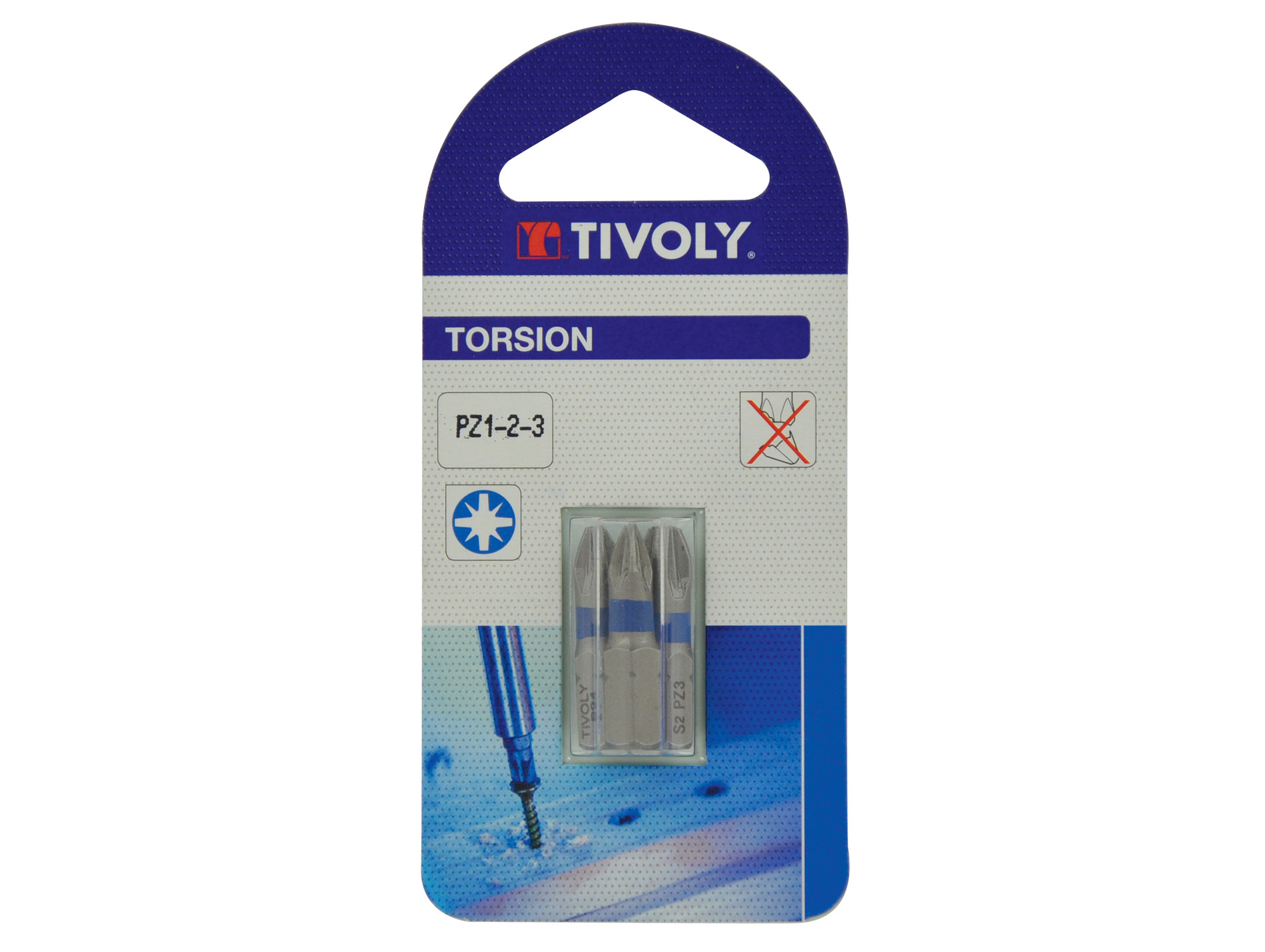 3 embouts de vissage pour vis Pozidriv N°1-2-3 L25