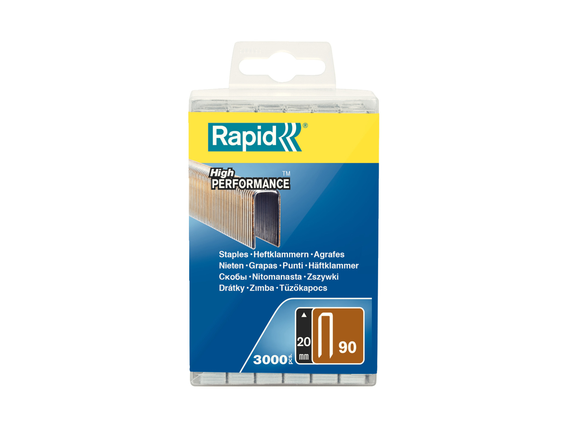 Agrafes N°90 L20mm - Boîte de 3000