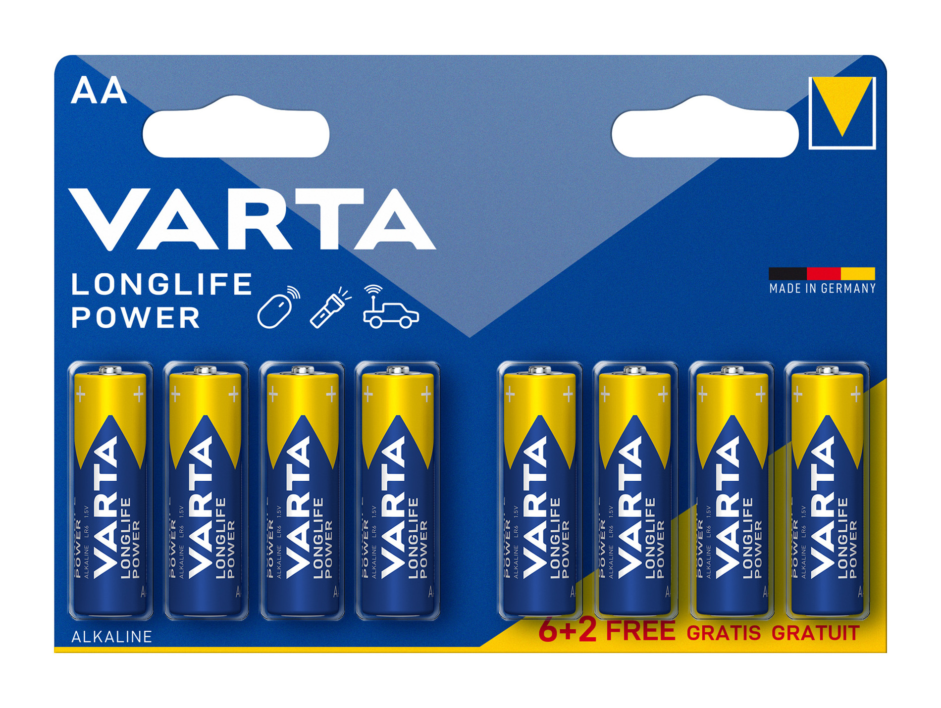 Piles High Energy LR6/AA 6 + 2 GRATUITES