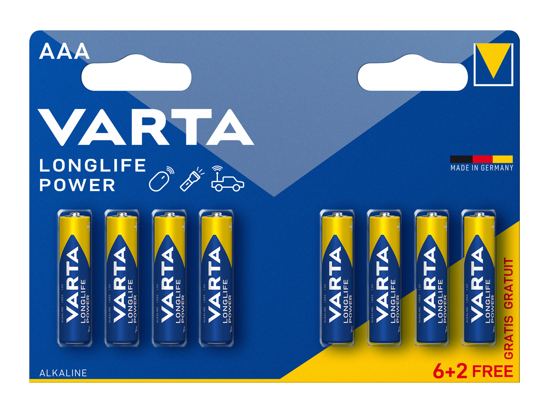 Piles High Energy LR3/AAA 6 + 2 GRATUITES