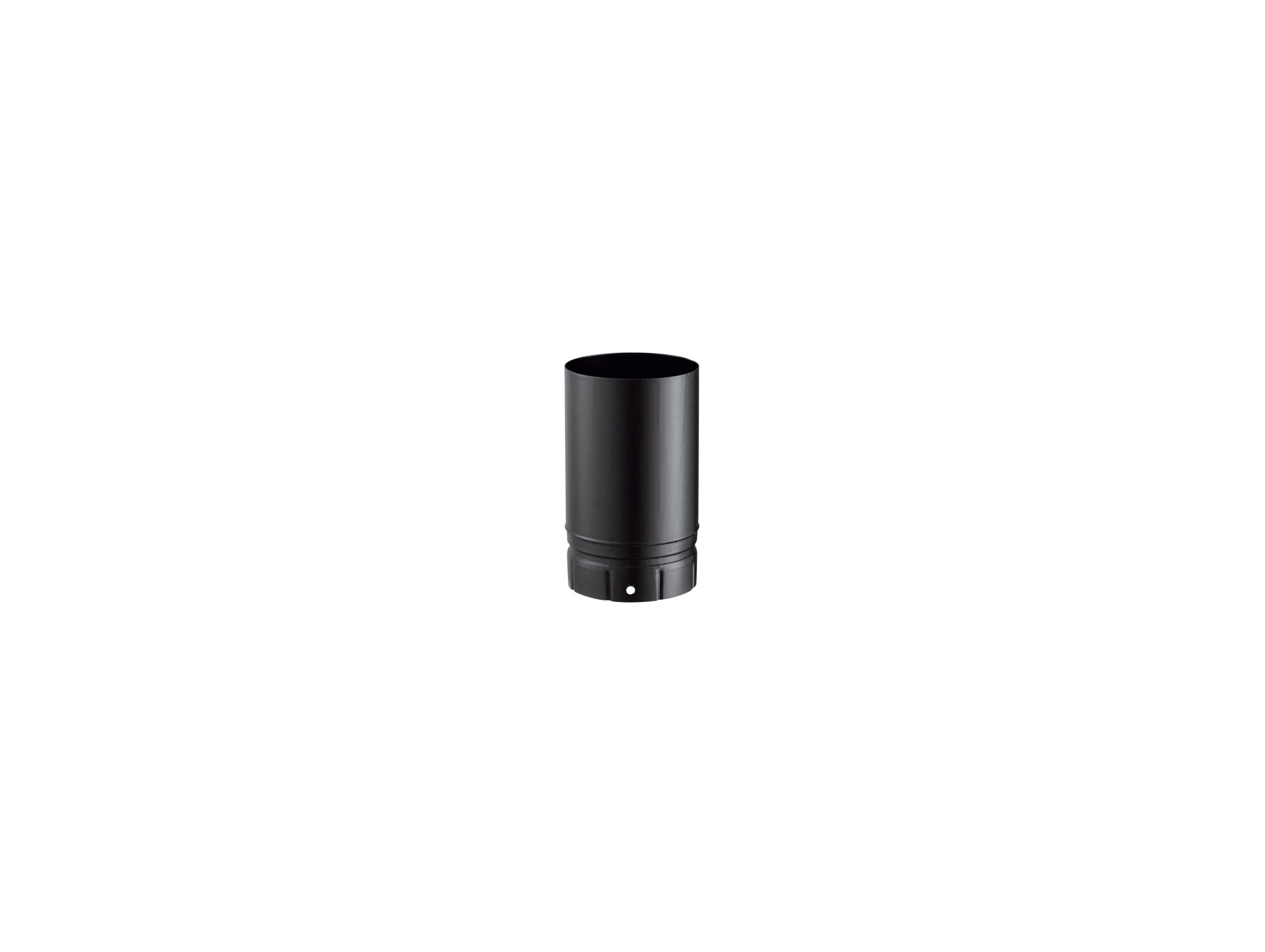 Tuyau émaillé Ø150 25cm noir mat