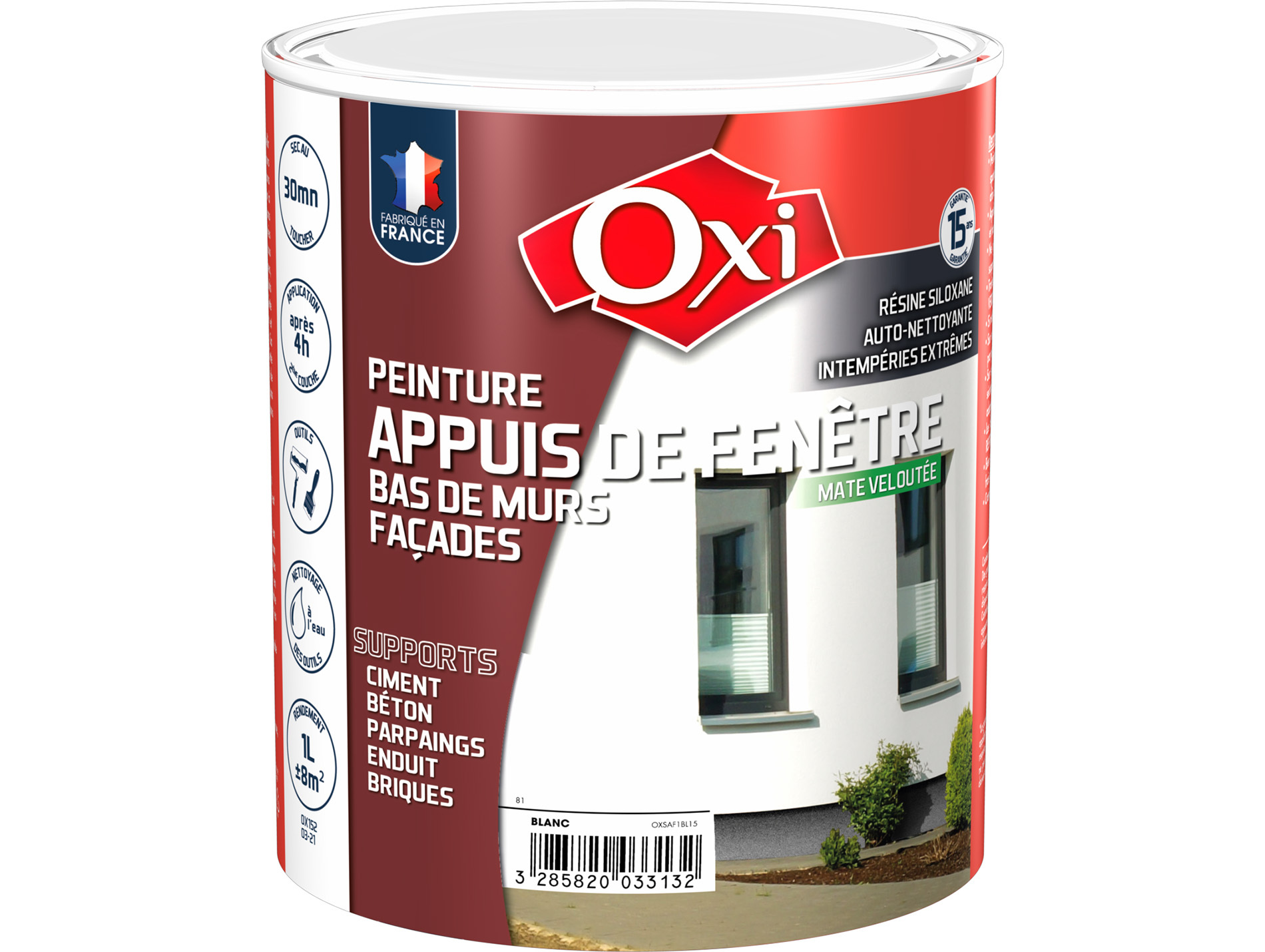 Peinture appuis de fenêtres & façades OXYTOL Blanc 1L