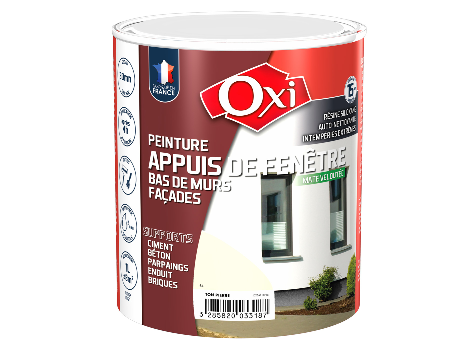 Peinture appuis de fenêtres & façades OXYTOL Ton Pierre 1L