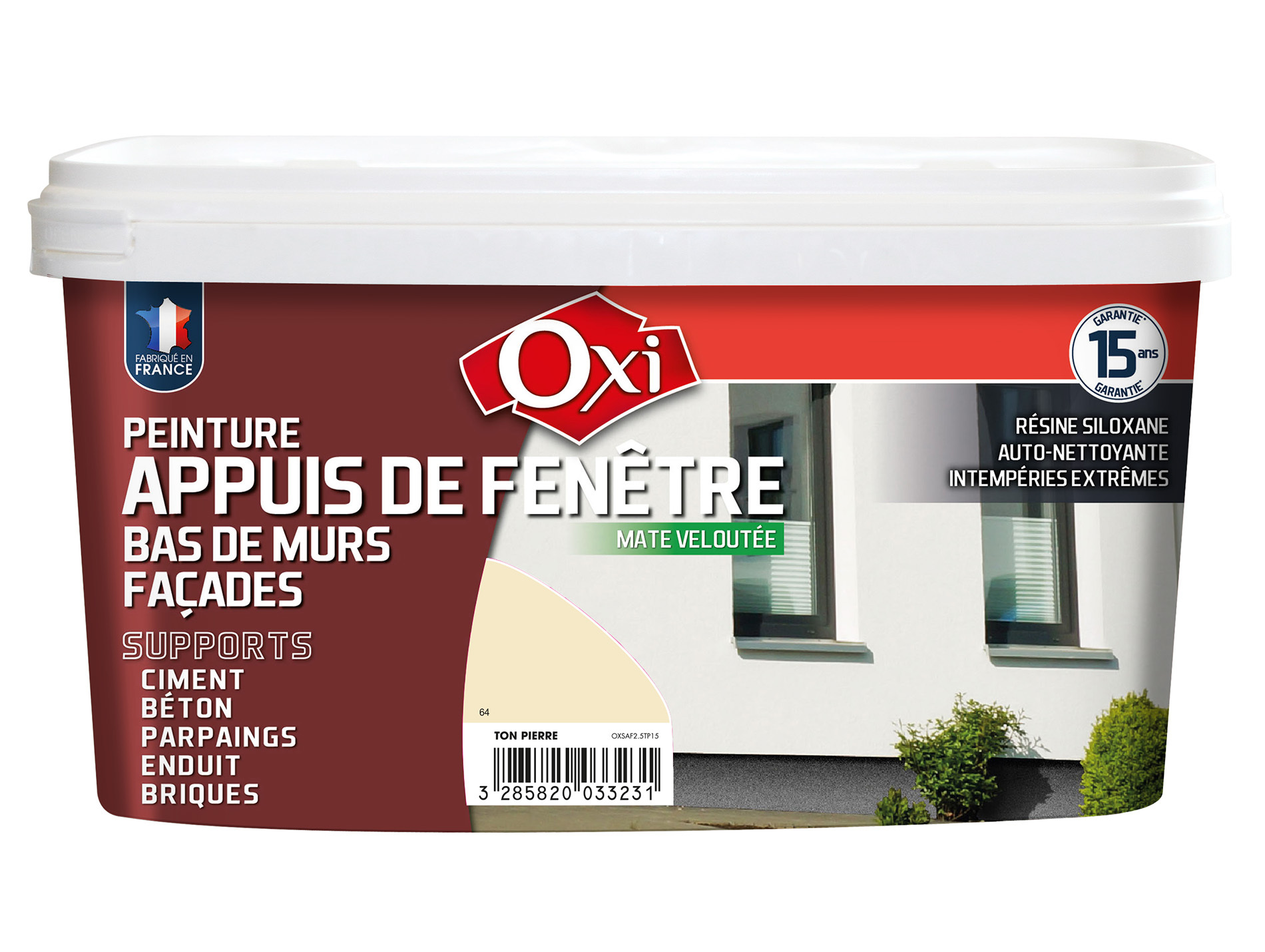 Peinture appuis de fenêtres & façades OXYTOL Ton Pierre 2,5L