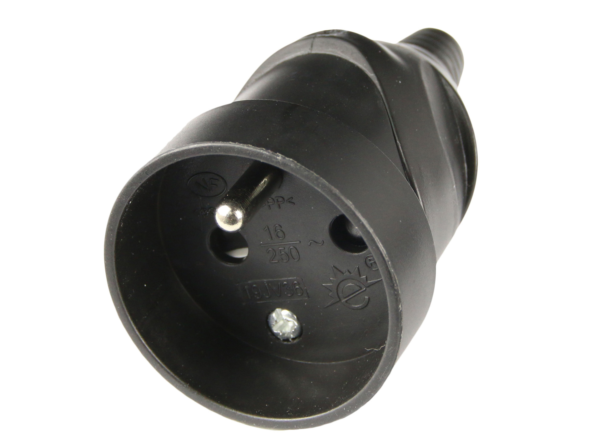 Fiche femelle 16A 2P+T NF noir