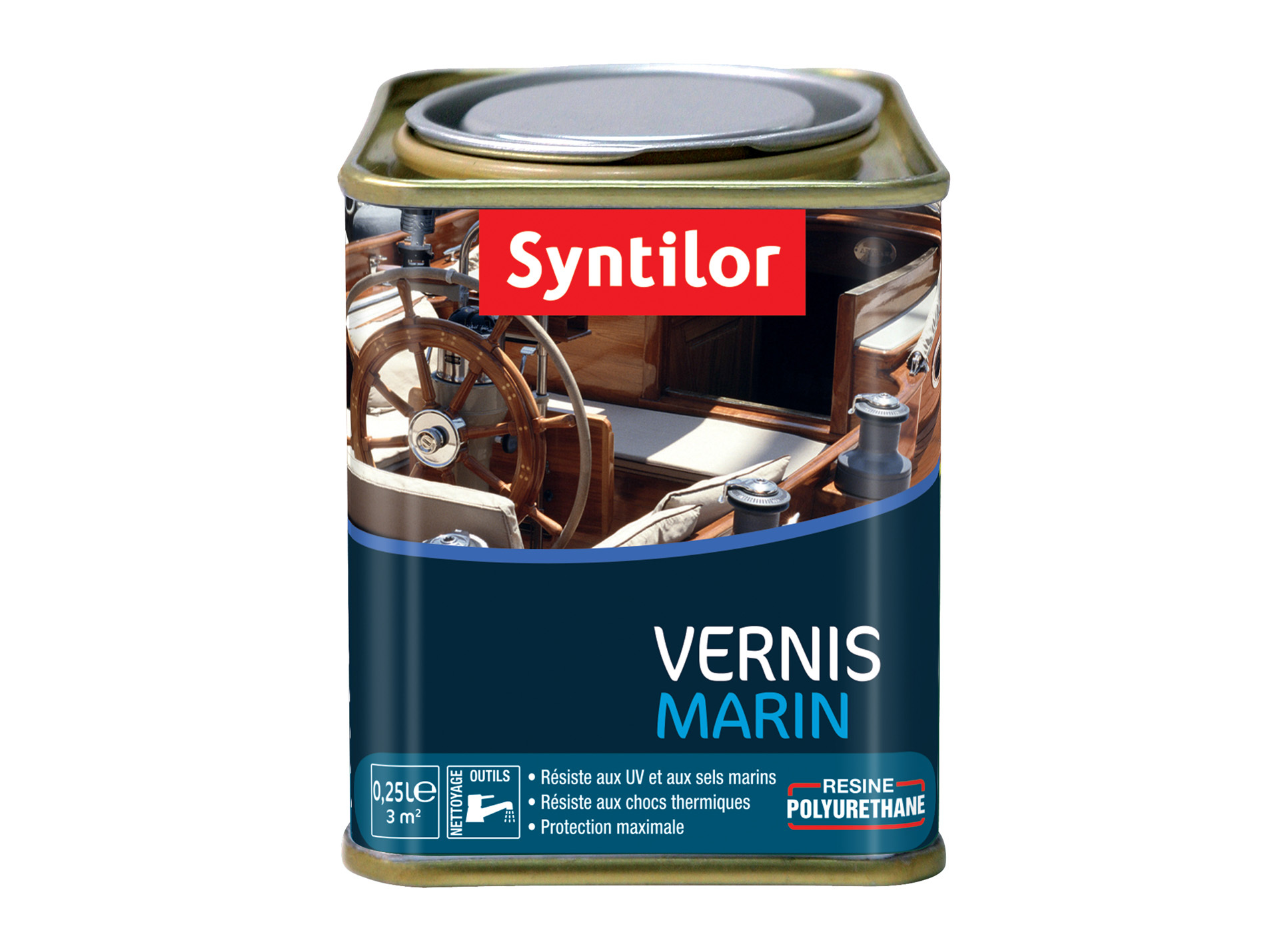 Vernis marin bois SYNTILOR ambre satiné 250ml