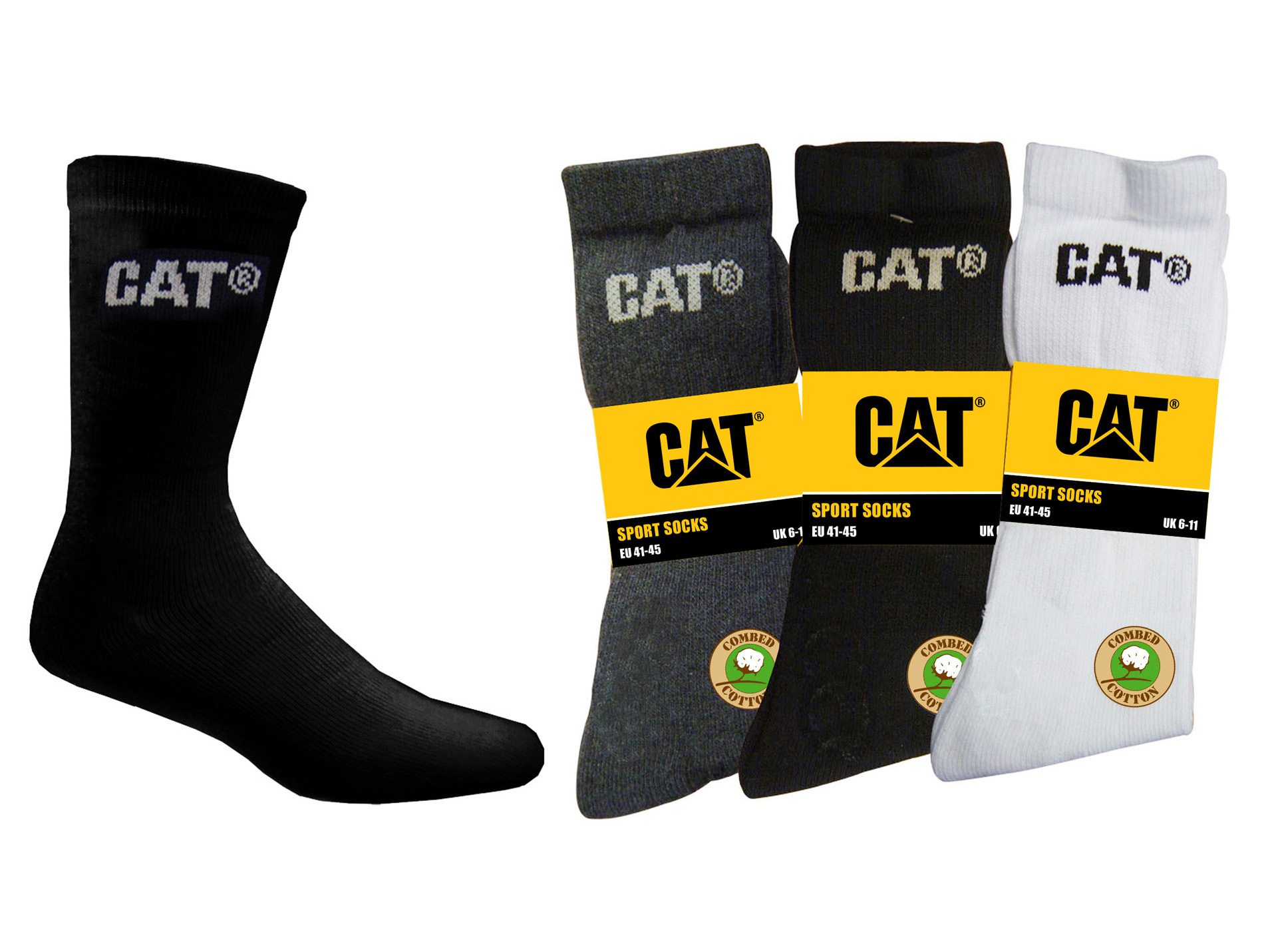 Chaussettes CATERPILLAR B/L-MIX-56A coton/poly x5