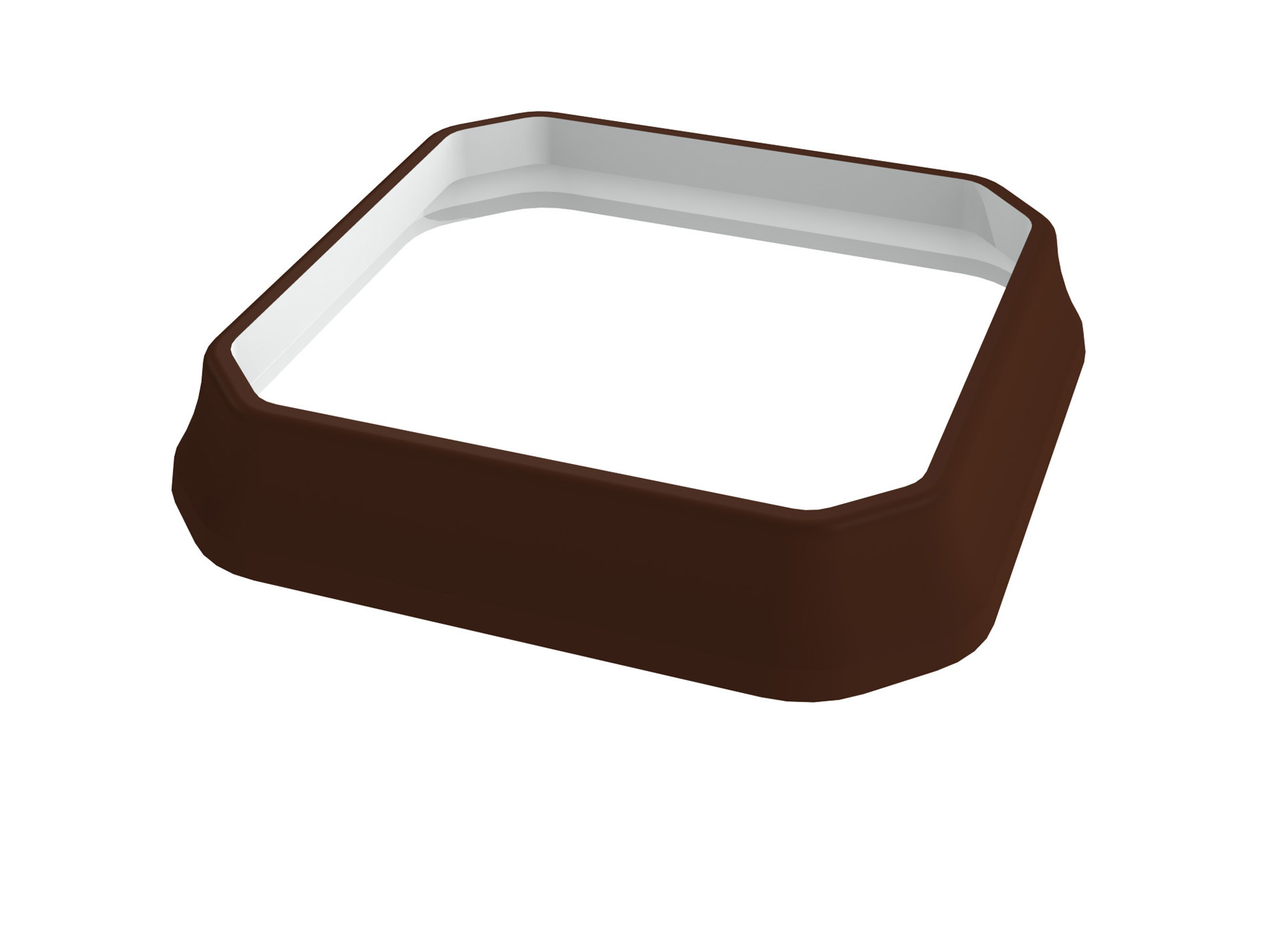 Embase de poteau ZENEO 9x9cm marron