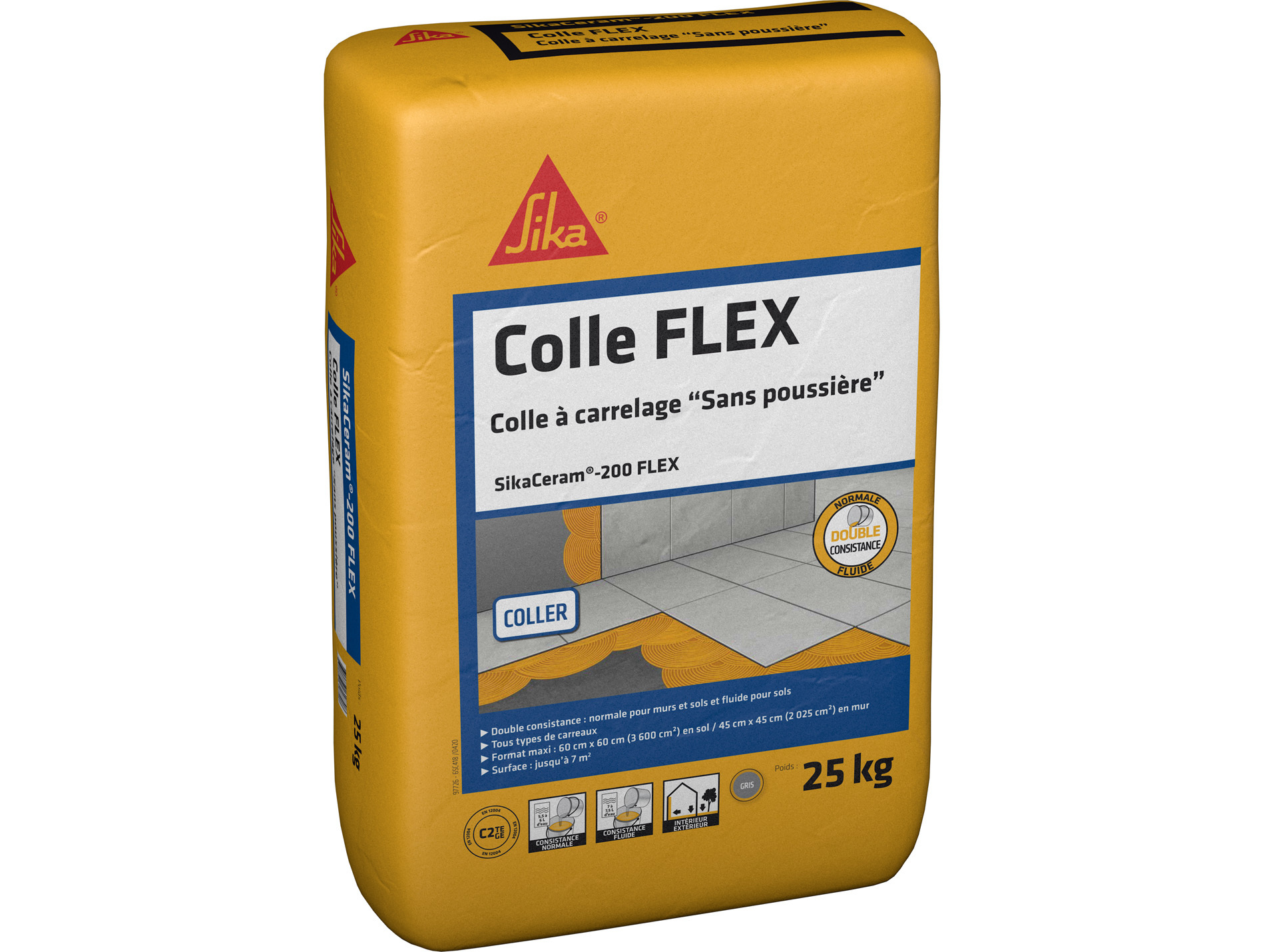 Colle carrelage spéciale grand format SikaCeram® Flex 25kg
