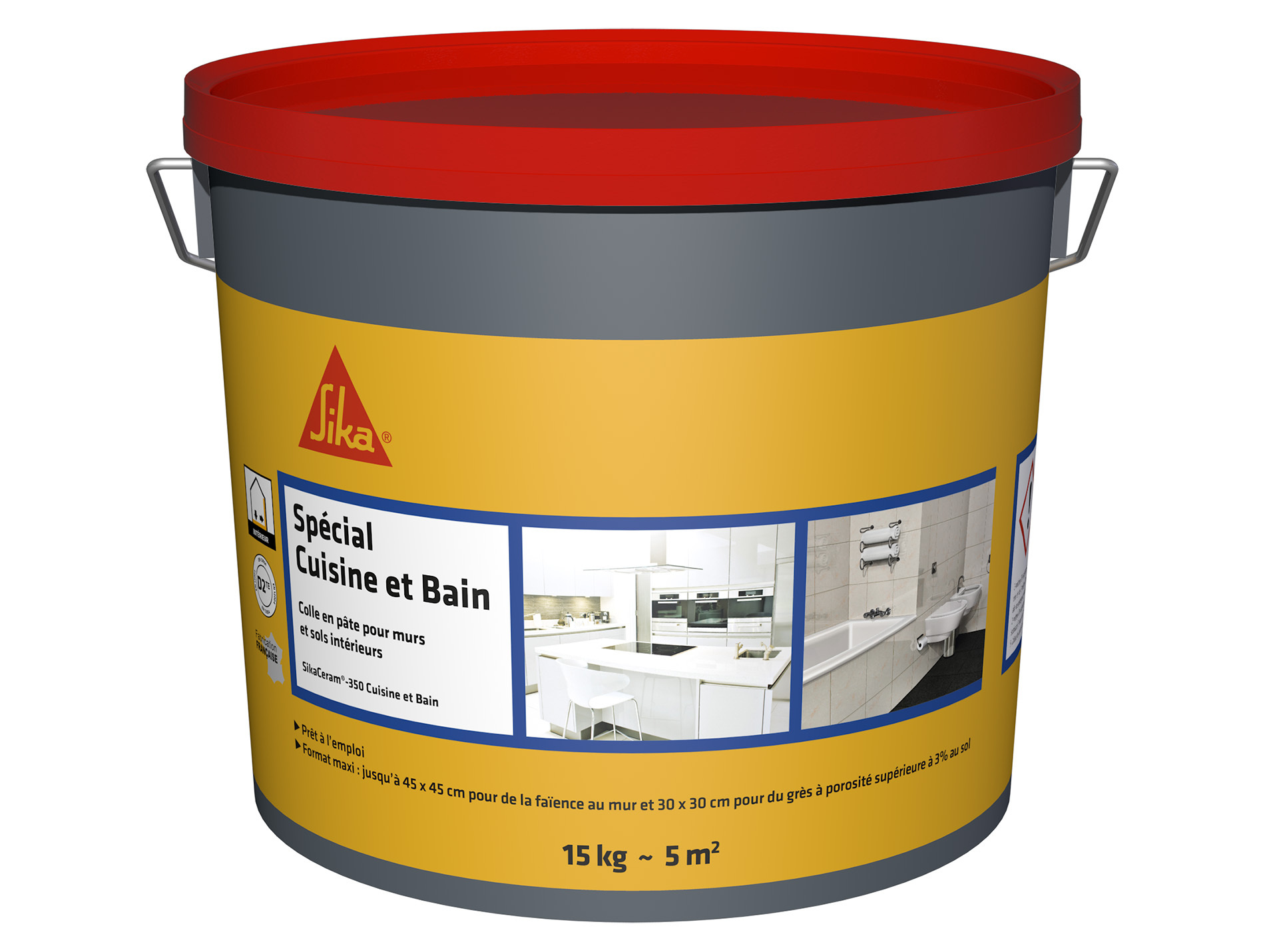 Colle carrelage cuisine & salle de bain SIKA SikaCeram 15kg