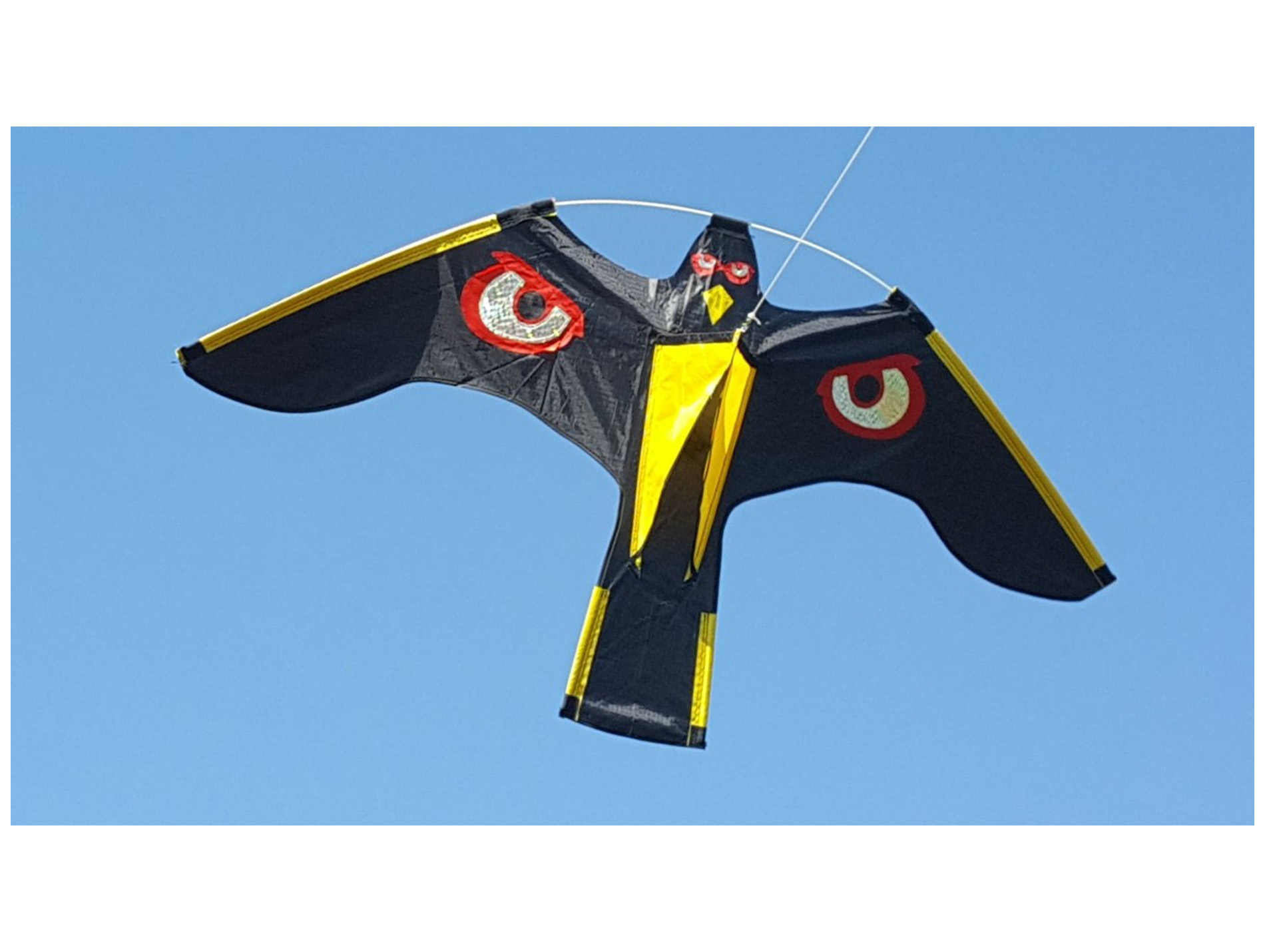 Effaroucheur volant noir motif oeil