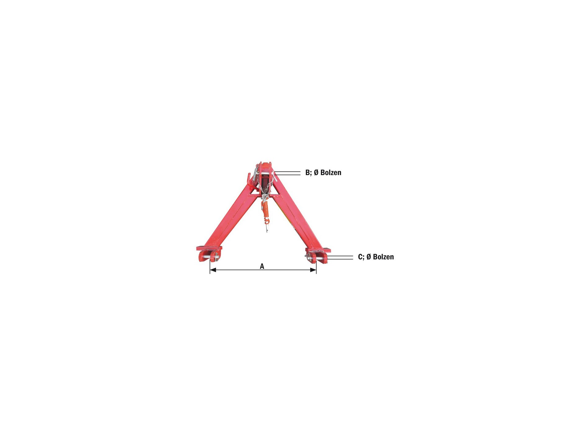 Triangle d'attelage côté tracteur