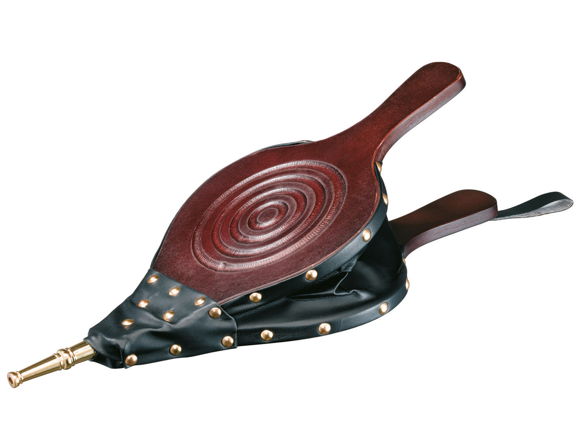 Soufflet cheminée Spirale simili cuir