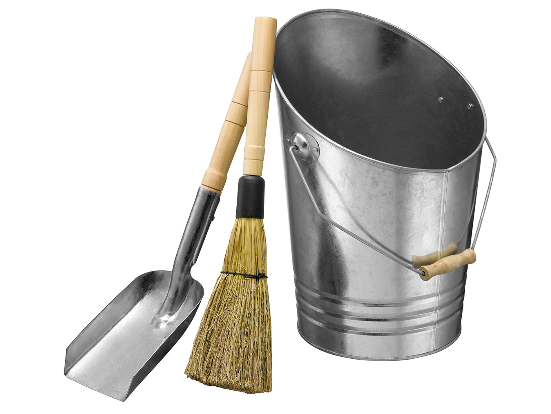 Set seau + pelle + balayette galva