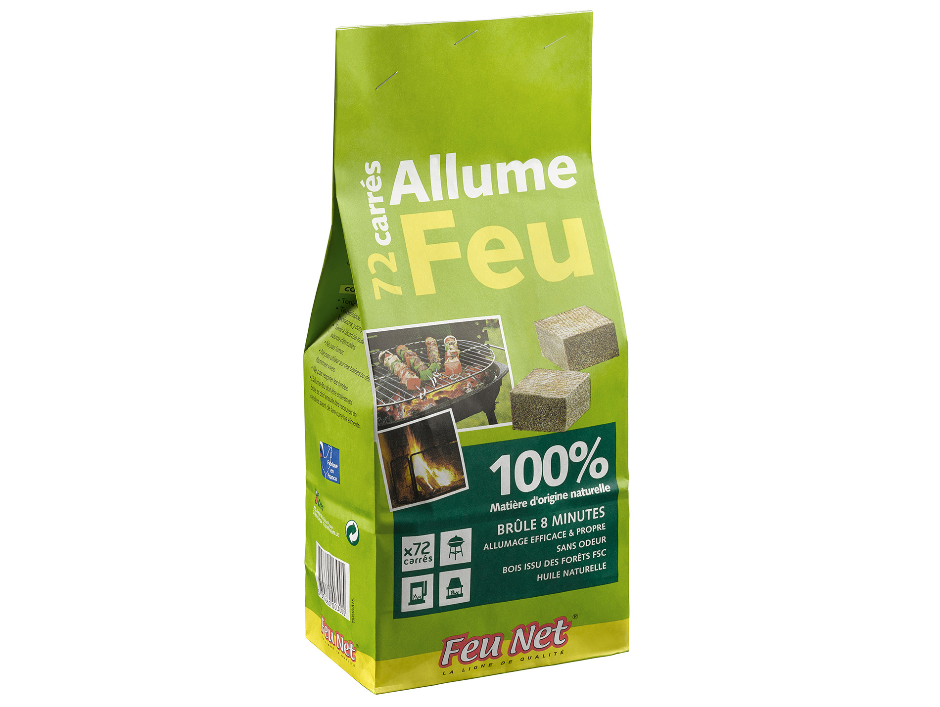 Allume-feu carré x72