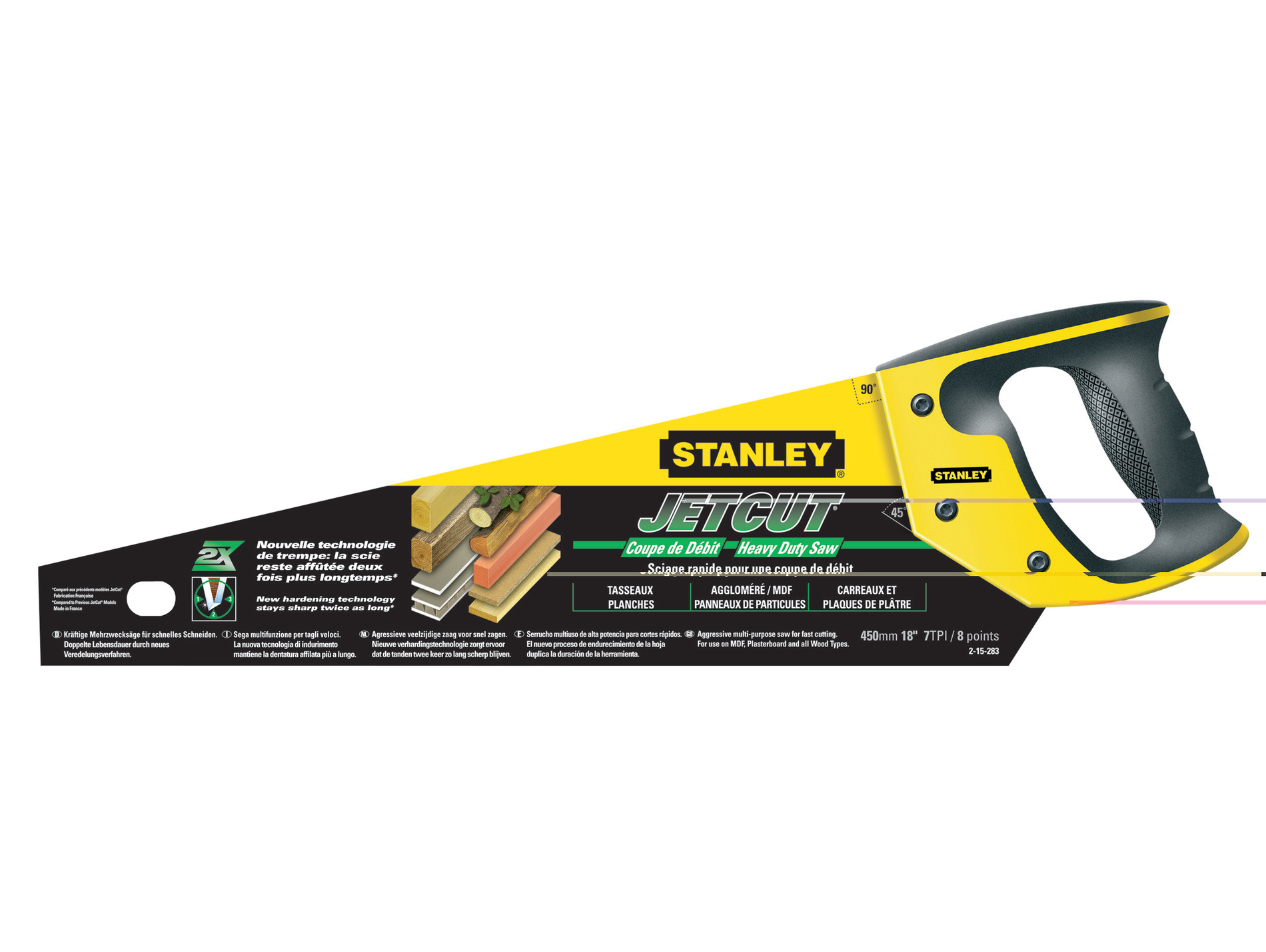 Scie égoïne STANLEY jetcut coupe de débit 450mm