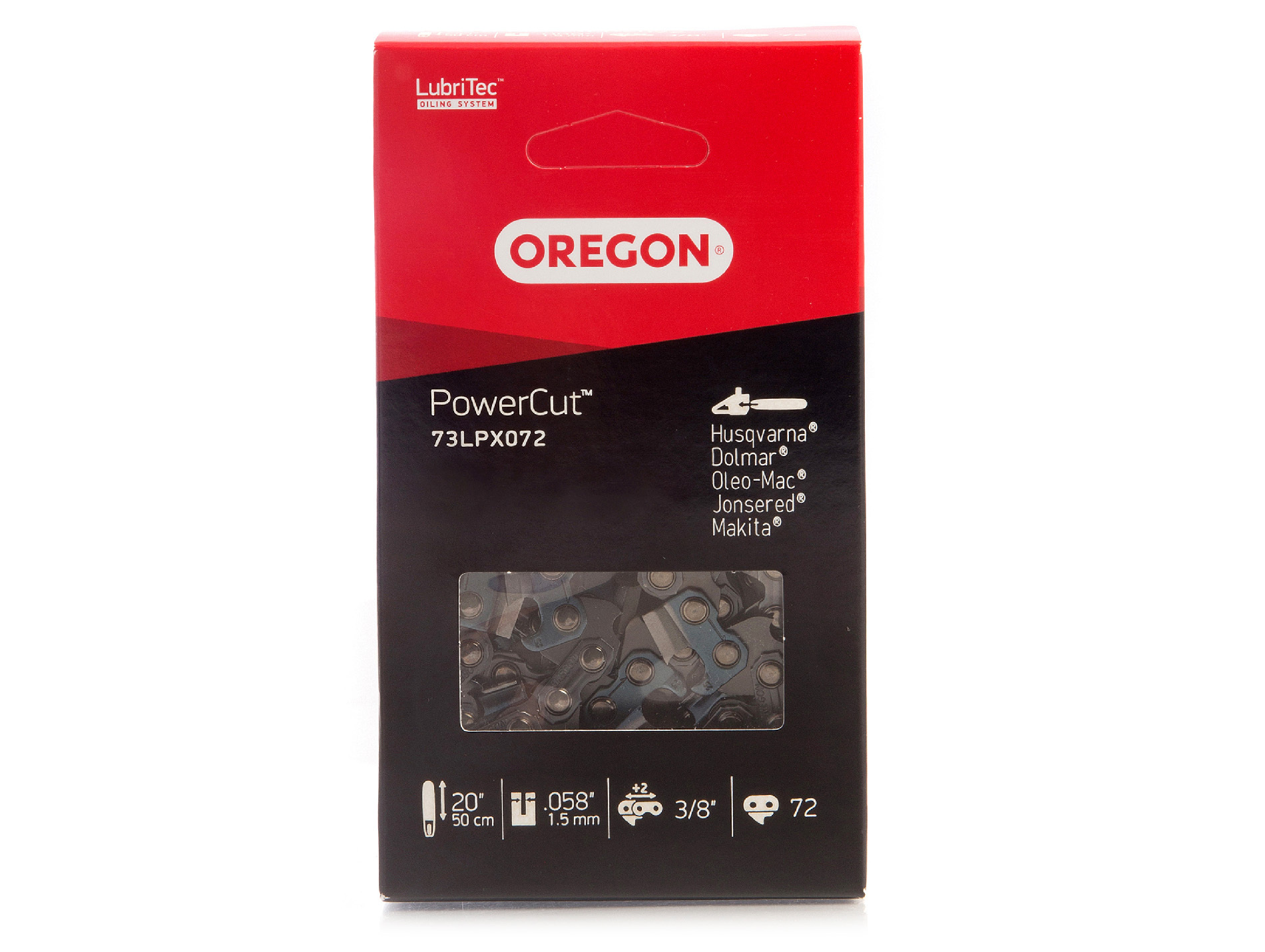Chaîne super-chisel OREGON PowerCut L.50cm E.1,5mm 3/8" 72 maillons