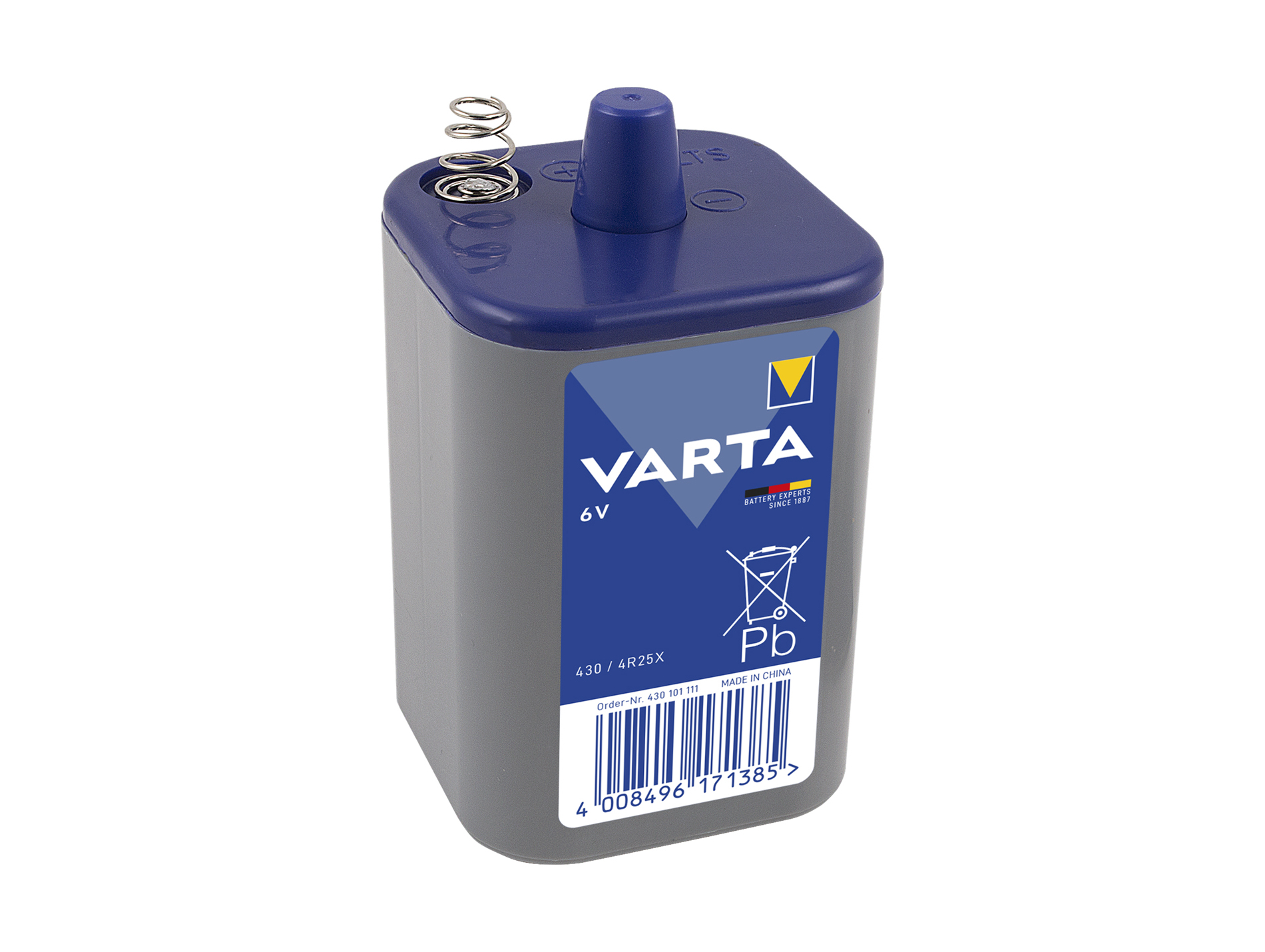 Pile 4R25 6V carré ressort VARTA