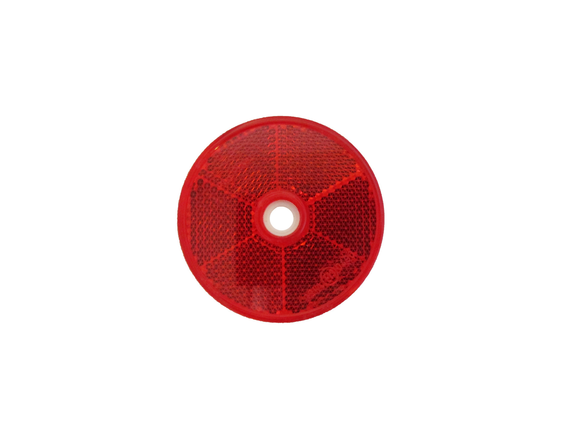 Catadioptres ronds adhésifs rouge x2