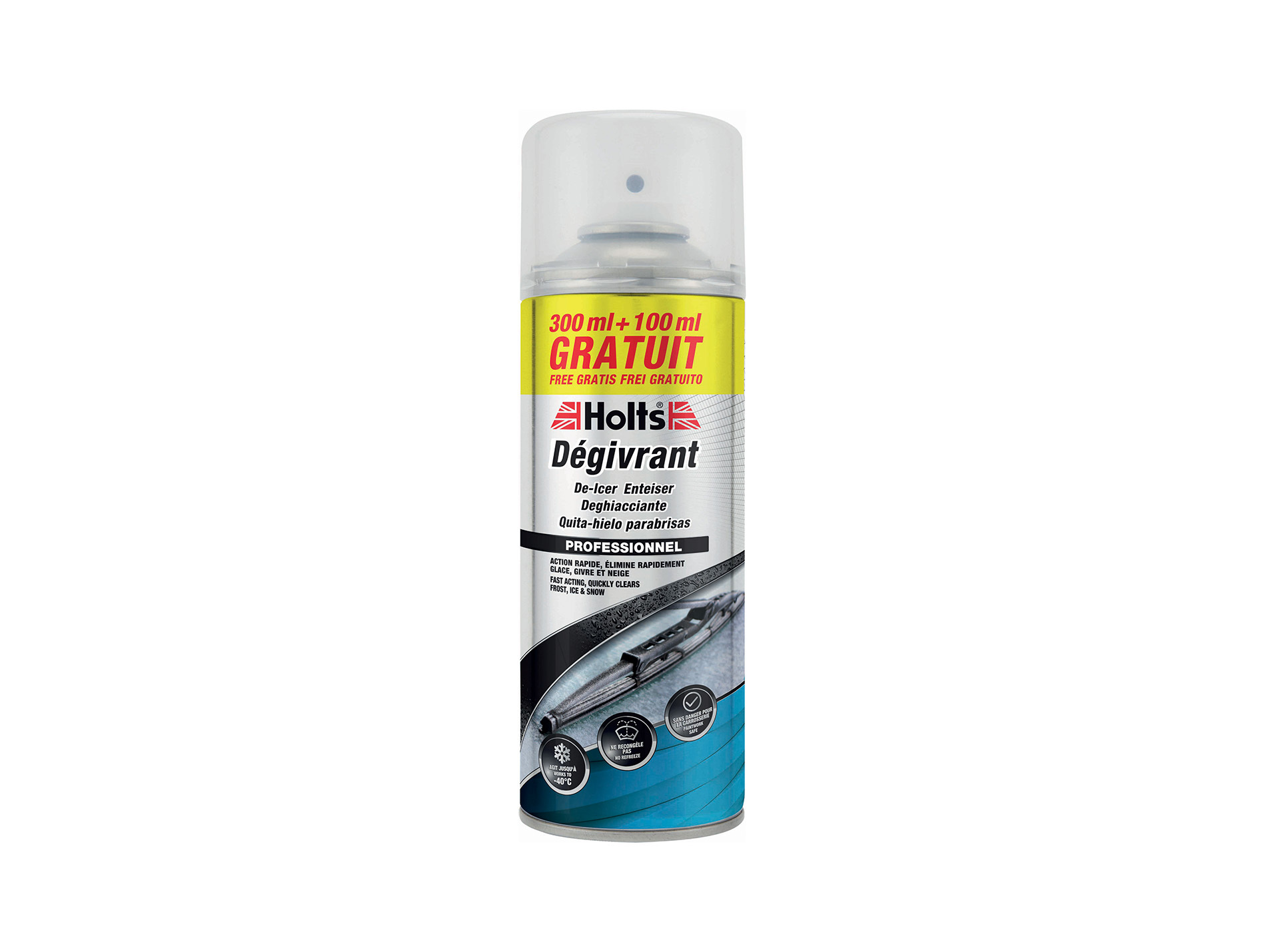 Dégivrant surface vitrée aérosol -25°C 300ml + 100ml offerts