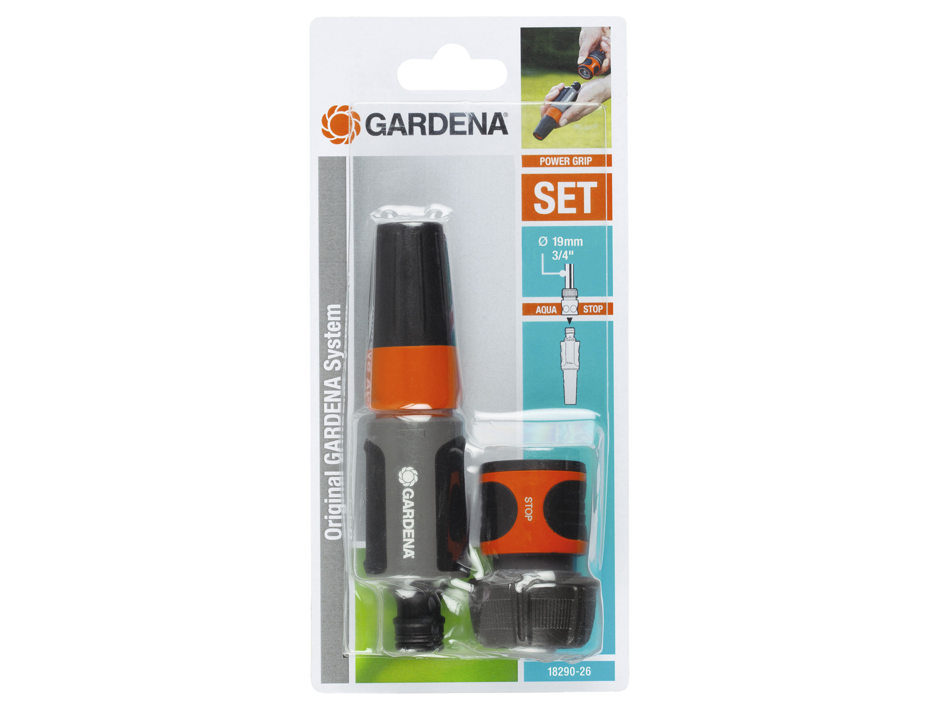 Lance d'arrosage GARDENA avec set de raccordement 19 mm
