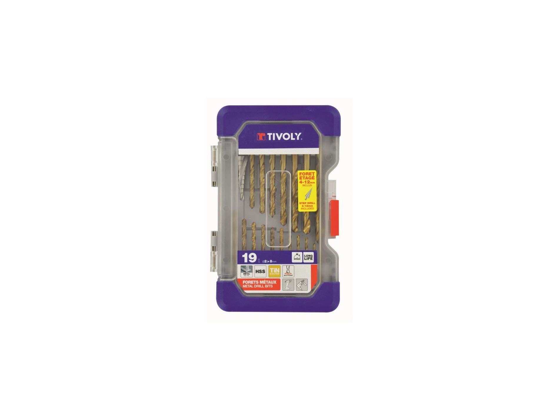 Mallette 19 forets métal T17 LED WORKSET