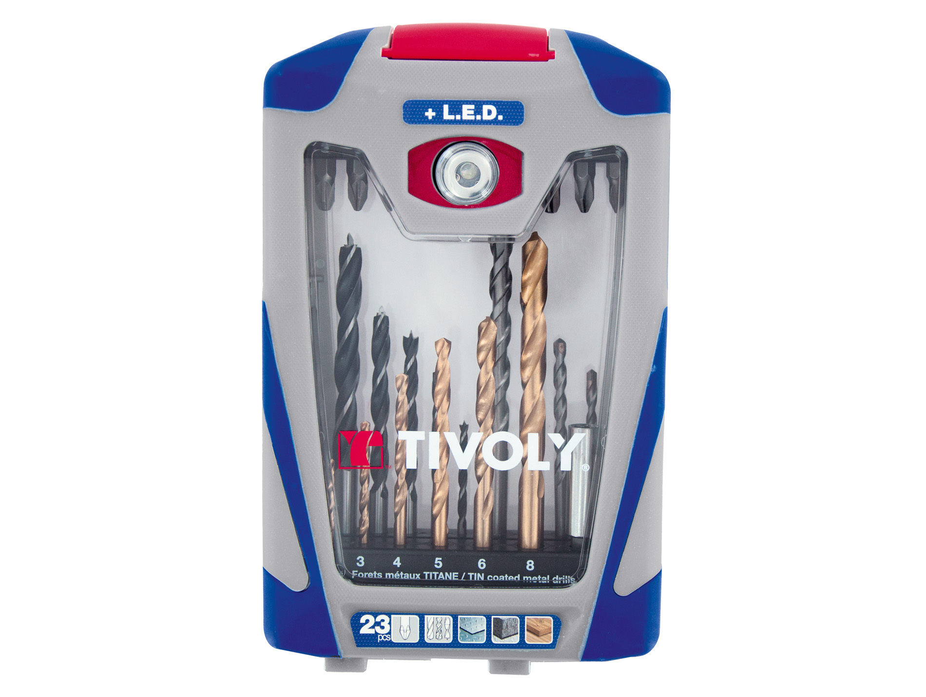 Coffret accessoires perceuse et perforateur 23 pièces