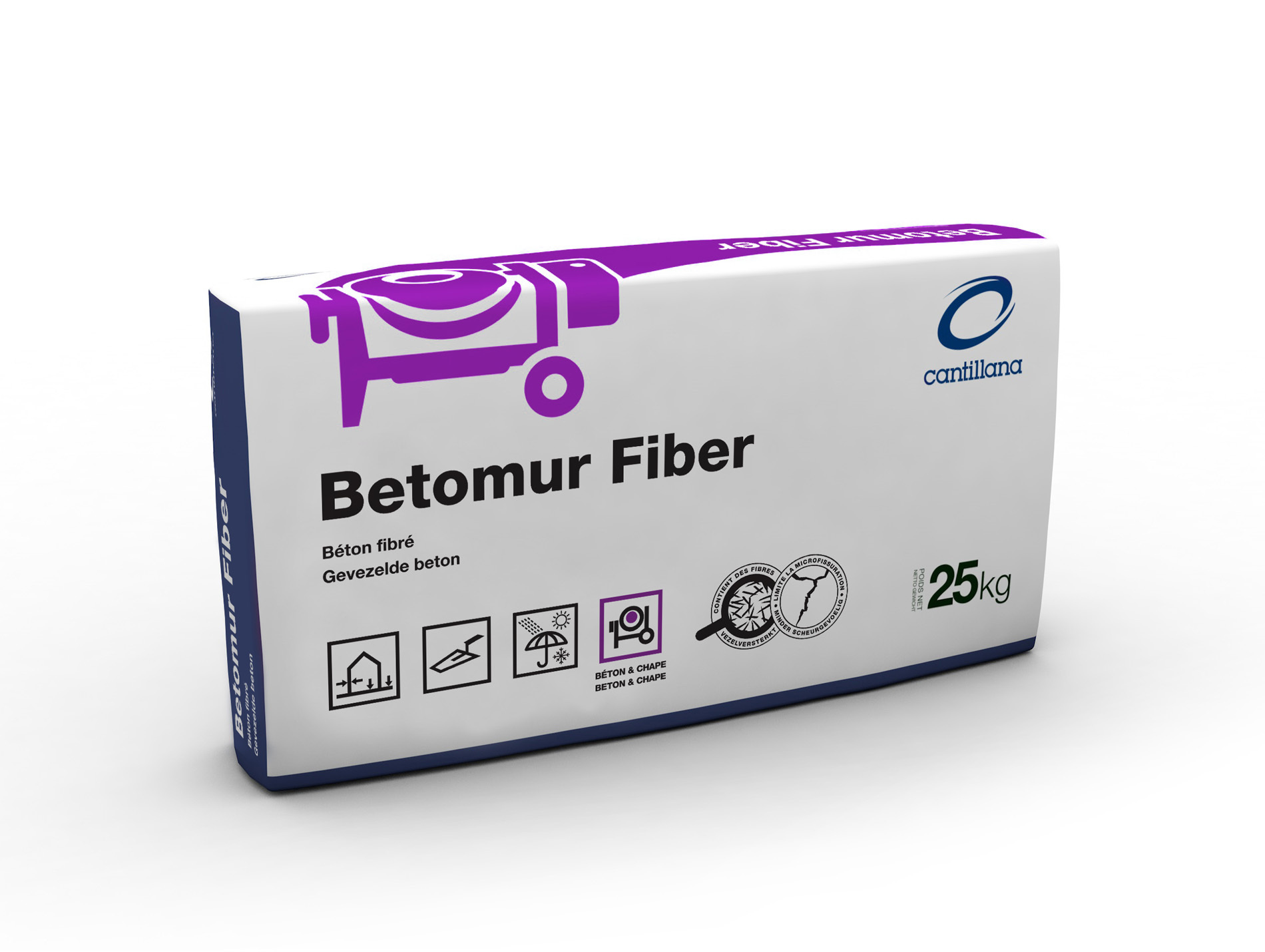 Béton BETOMUR FIBER 25kg