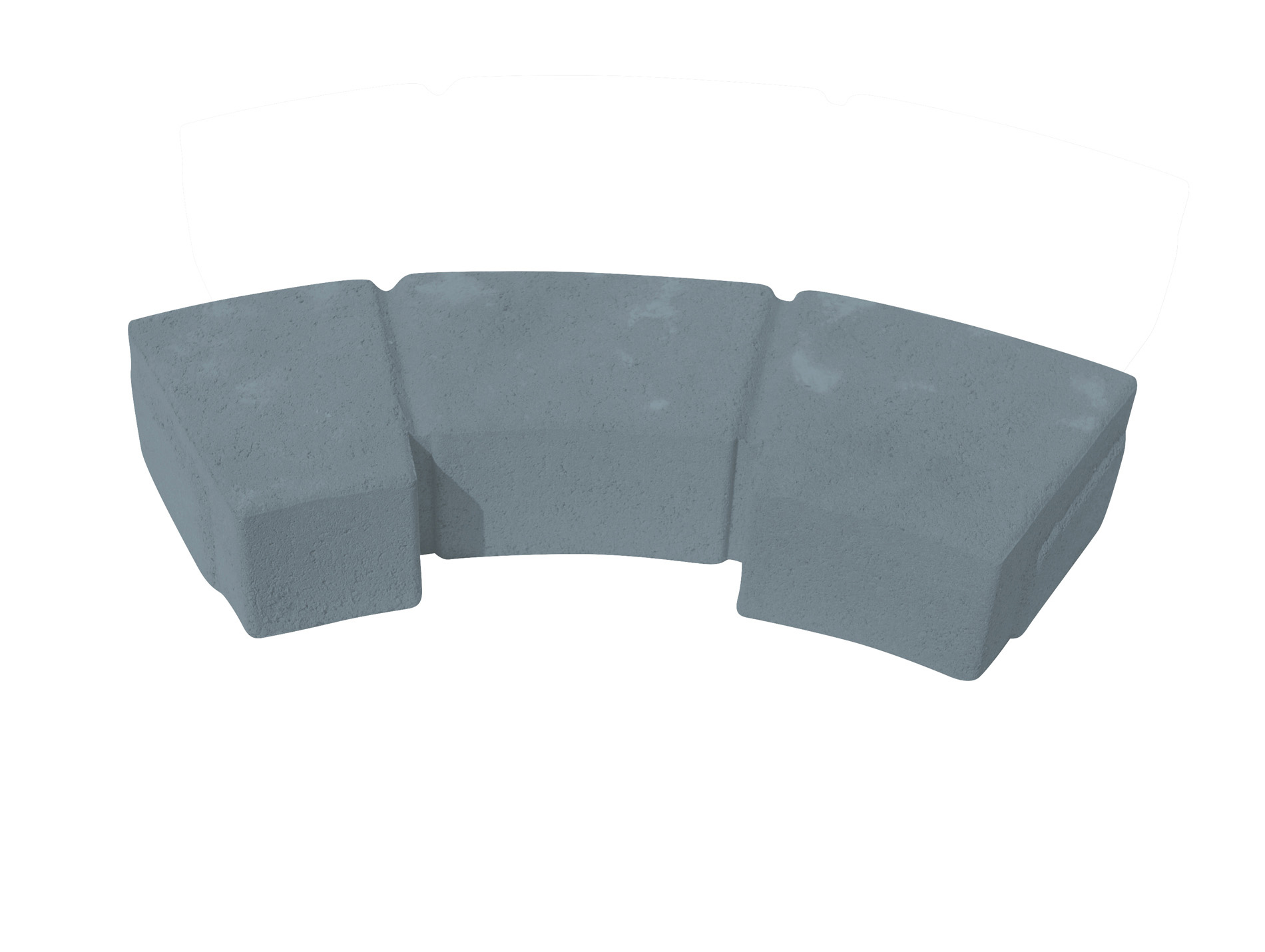 Entourage d'arbre béton pressé  35x95cm gris ardoise