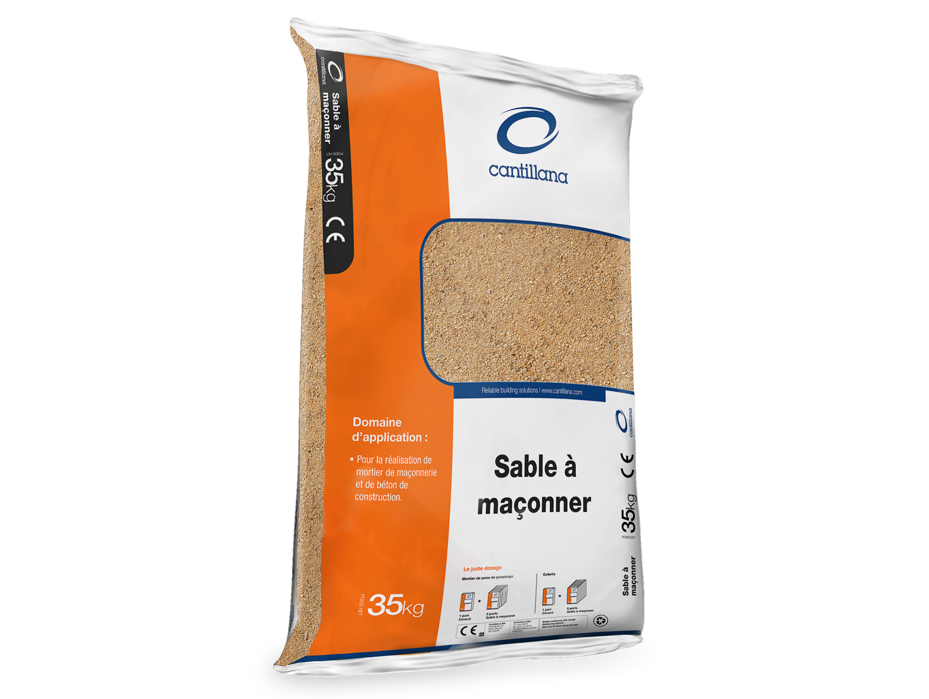 Sable à maçonner 0/4 35kg