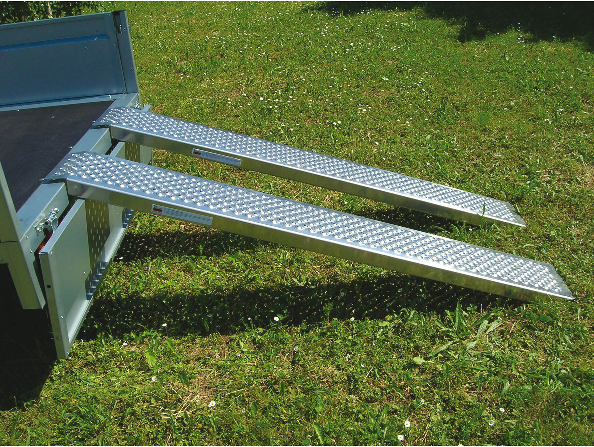 Rampes alu pour remorque 1000kg H.45/60cm L.2m