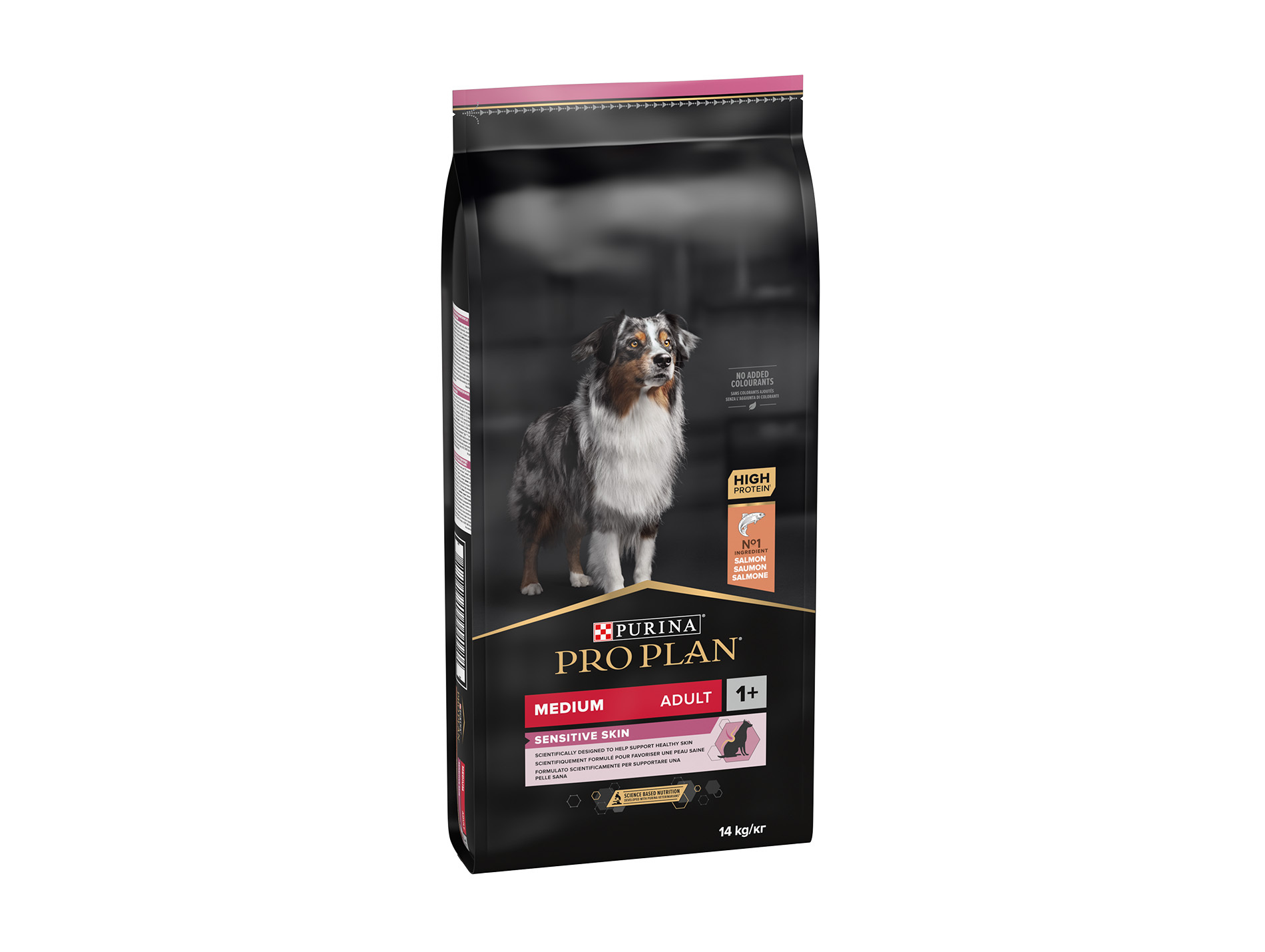 Croquettes chien medium adulte Sensitive PROPLAN saumon 14kg