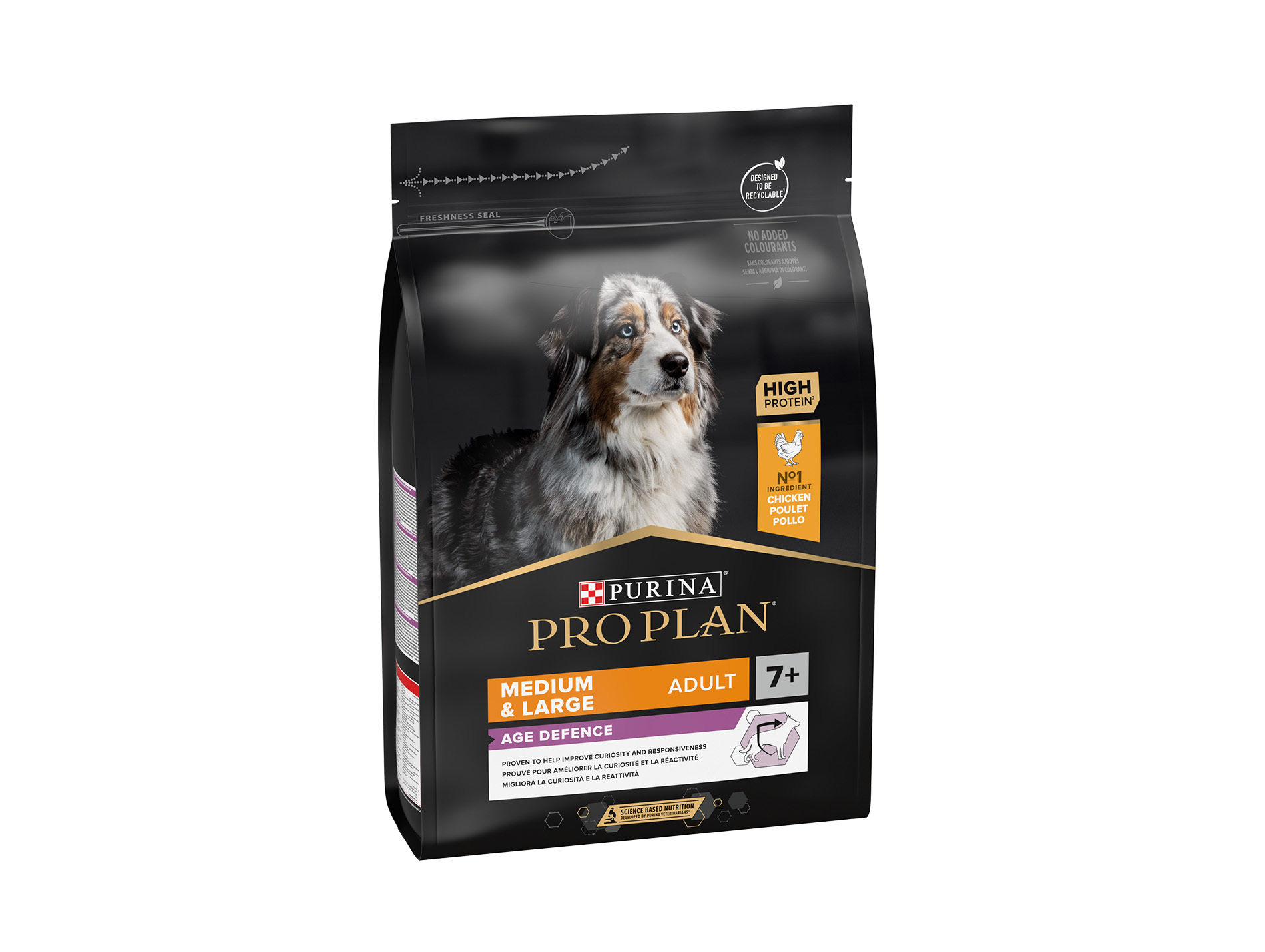 Croquettes chien medium adulte +7ans PROPLAN poulet 3kg