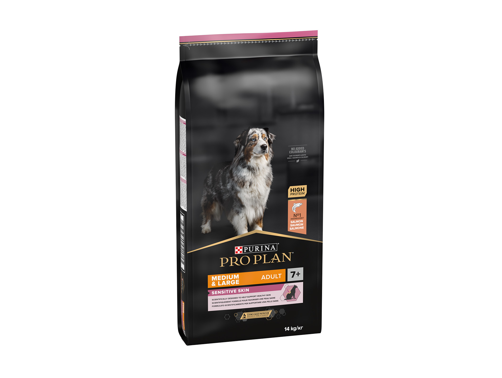 Croquettes chien medium adulte +7ans Sensitive skin PROPLAN 14kg