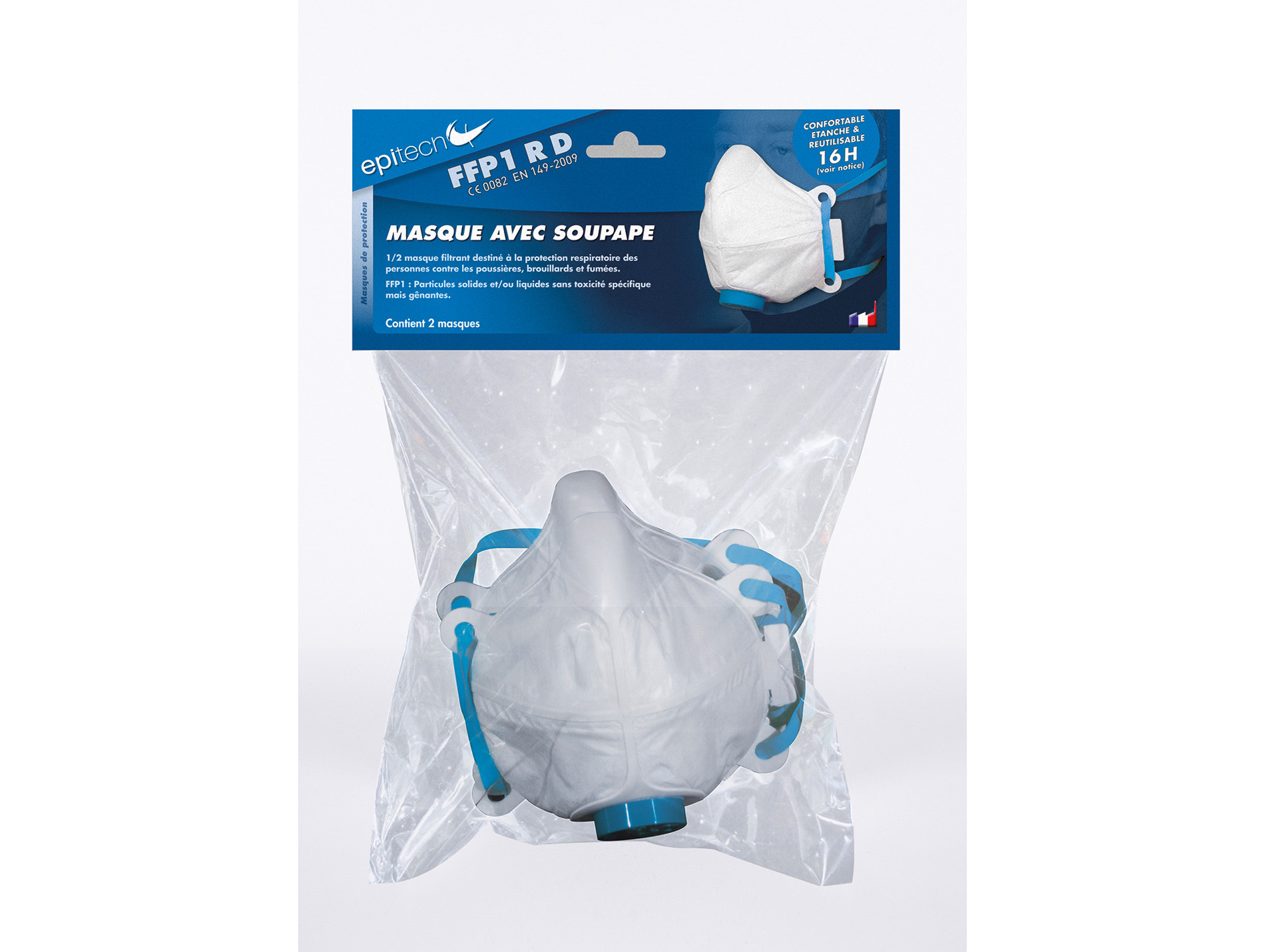 Masque EPITECH avec soupape FFP1 RD x2