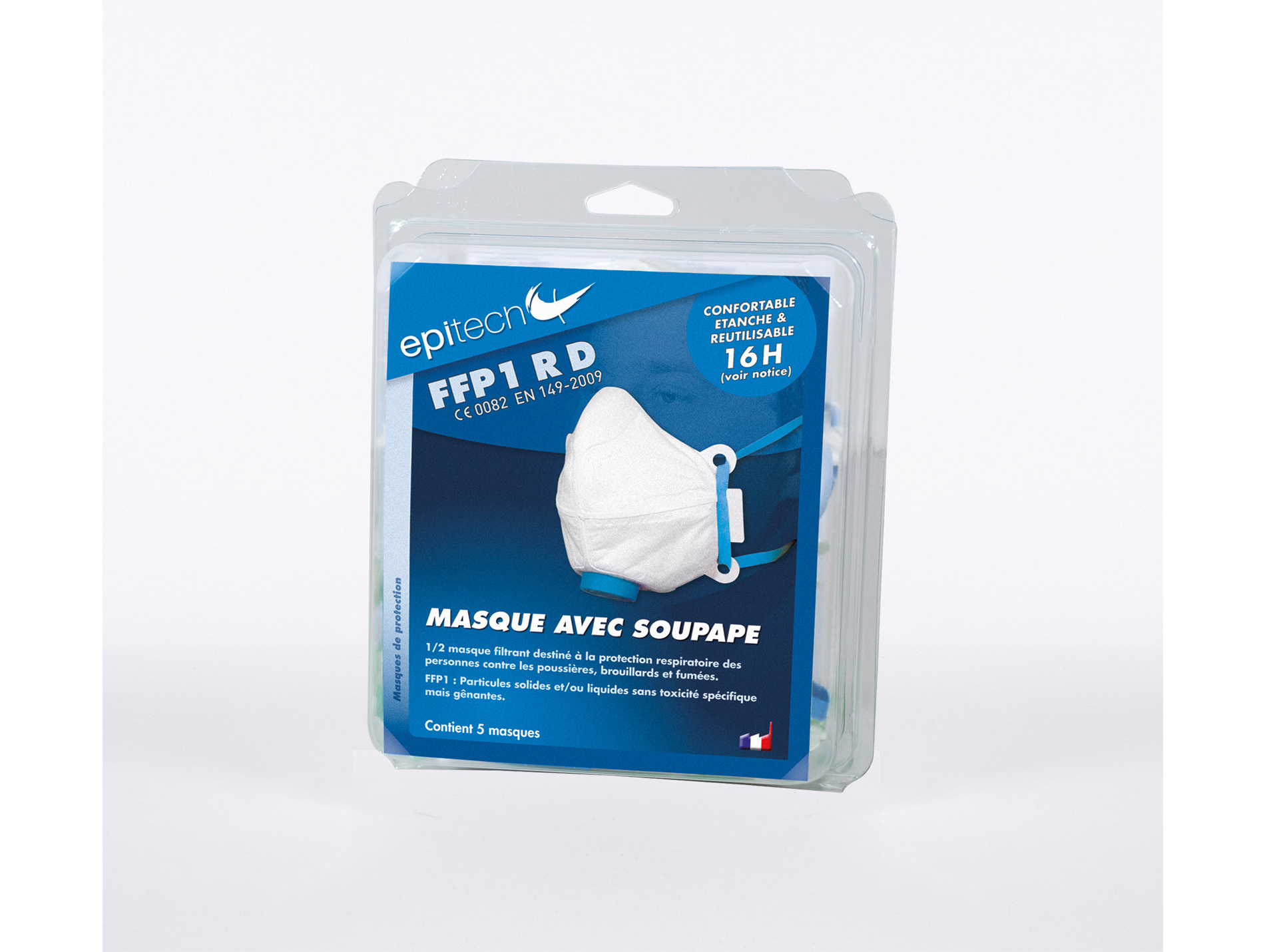 Masque FFP1 RD avec soupape lot de 5