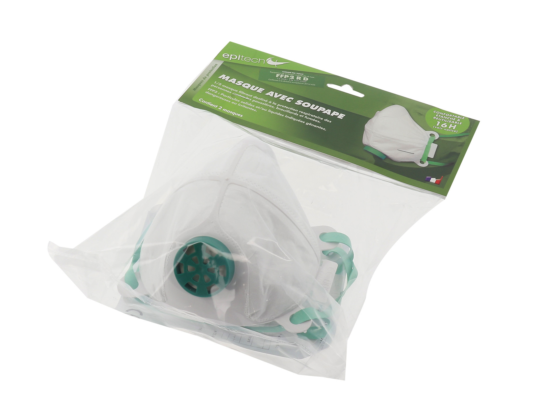 Masque EPITECH avec soupape FFP2 RD x2