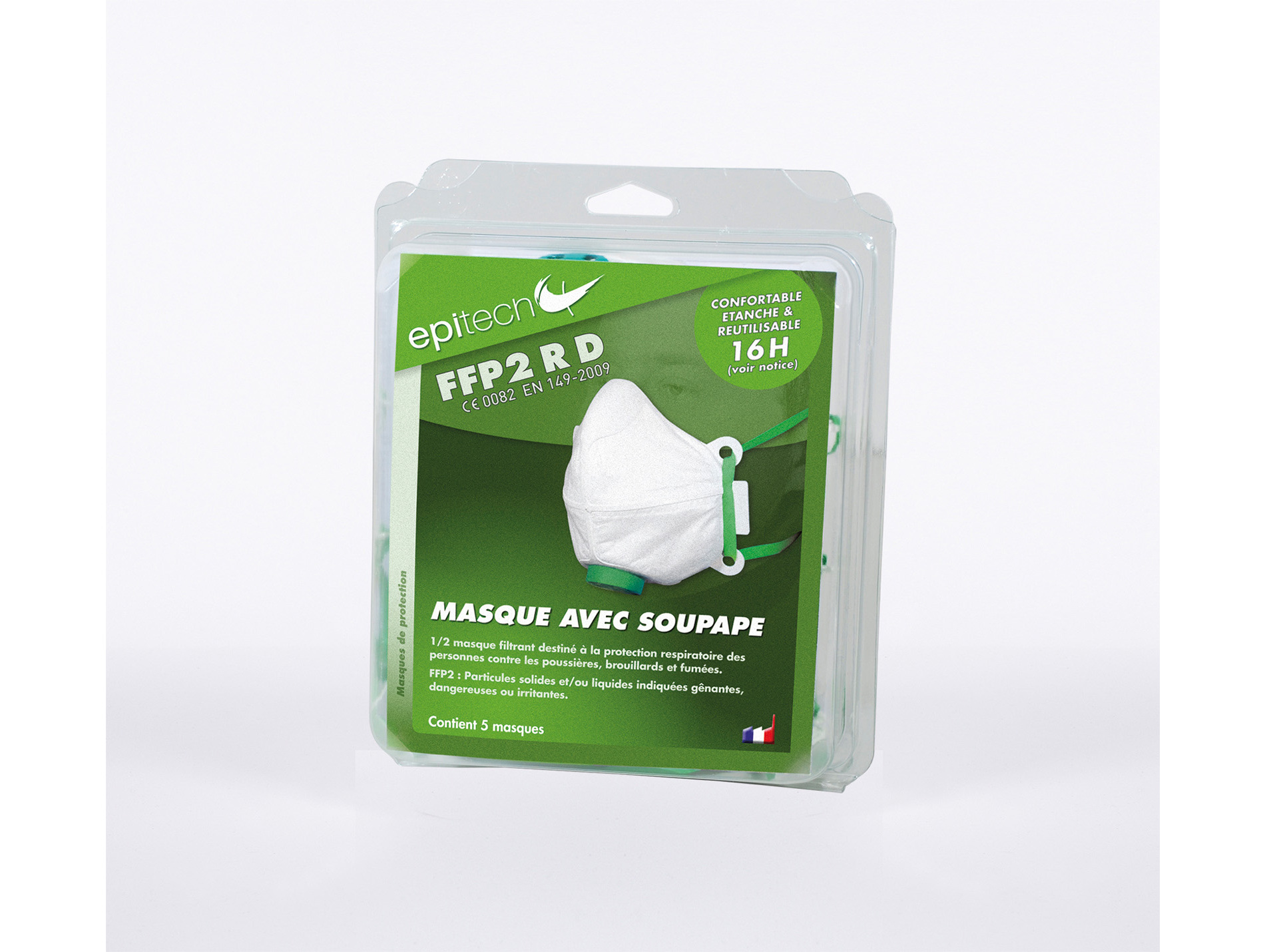 Masque EPITECH avec soupape FFP2 RD x5