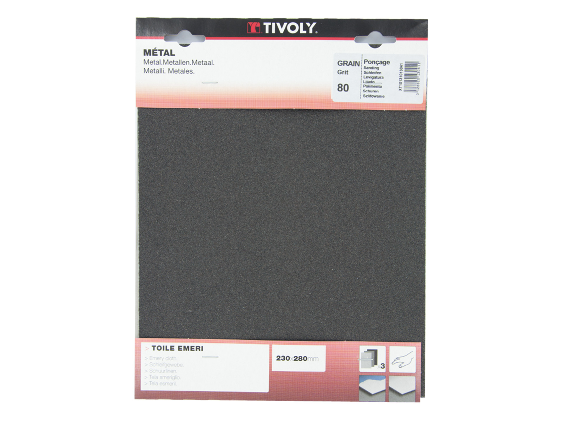 Feuille abrasive toile émeri 230x280 grain 120
