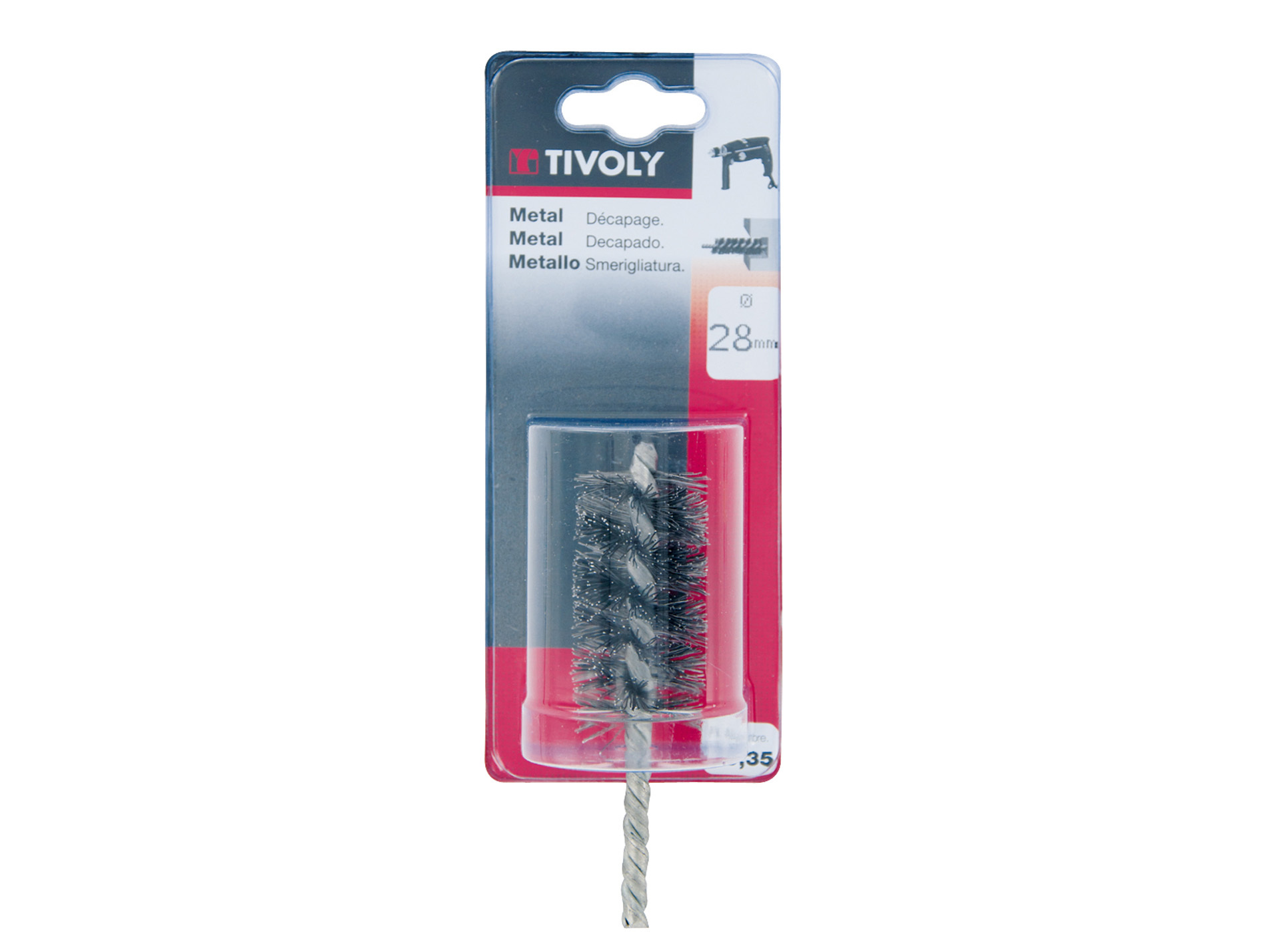 Brosse écouvillon fil acier ondulé Ø28mm TIVOLY
