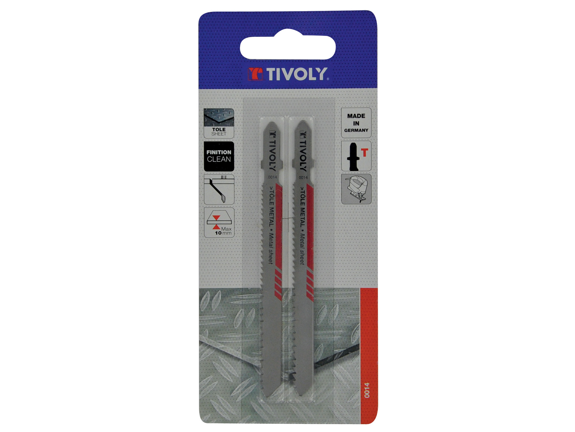 2 Lames scie sauteuse HSS finition tôle métal T 10mm