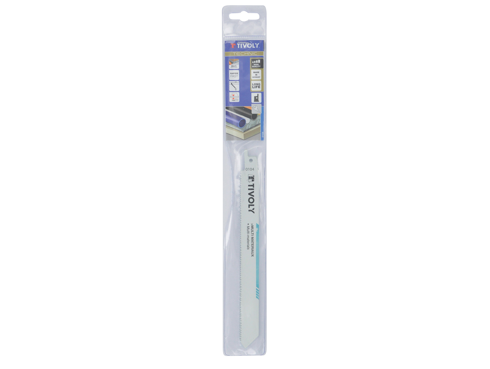 2 lames de scie sabre bi-métal débit multi-matériaux 150mm