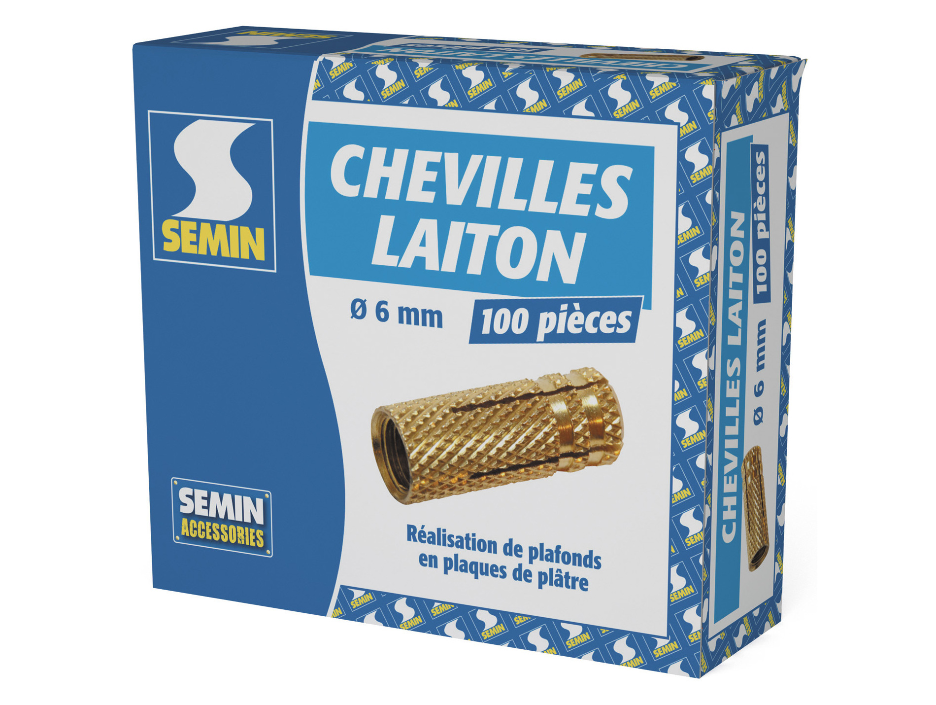 Cheville laiton 6x40 mm X100
