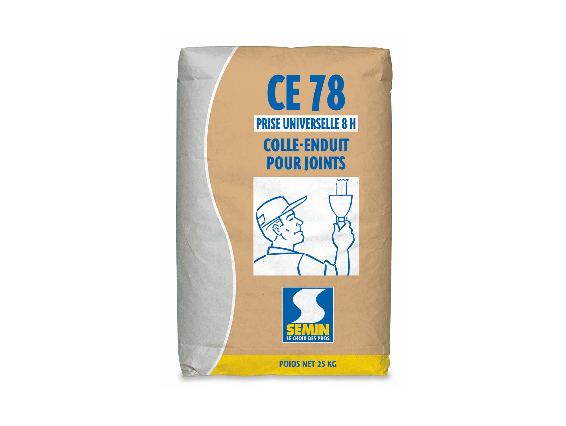 Colle enduit SEMIN CE78  prise universelle 25kg