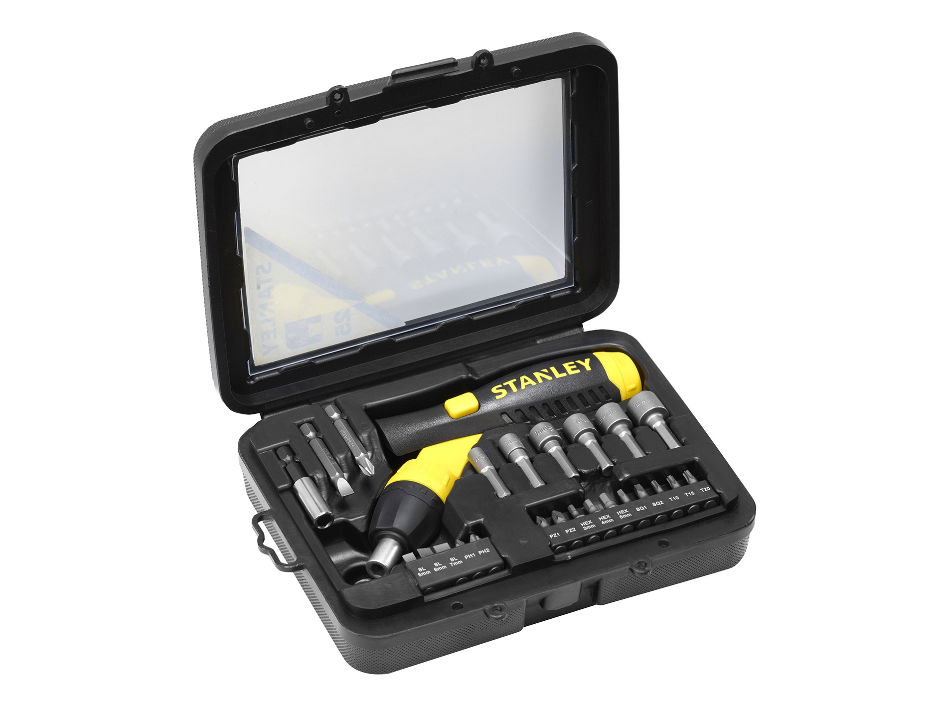Coffret 25 pièces Tournevis porte-embout cliquet STANLEY