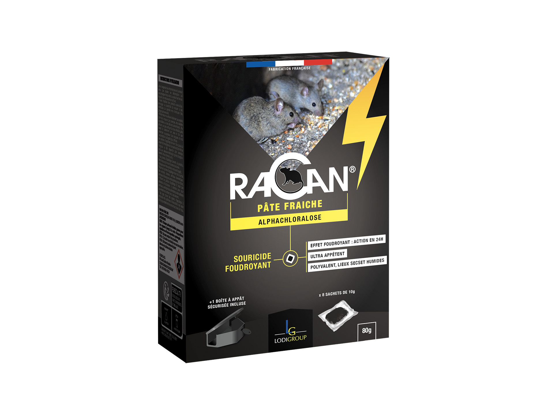 Souricide RACAN 80g  foudroyant