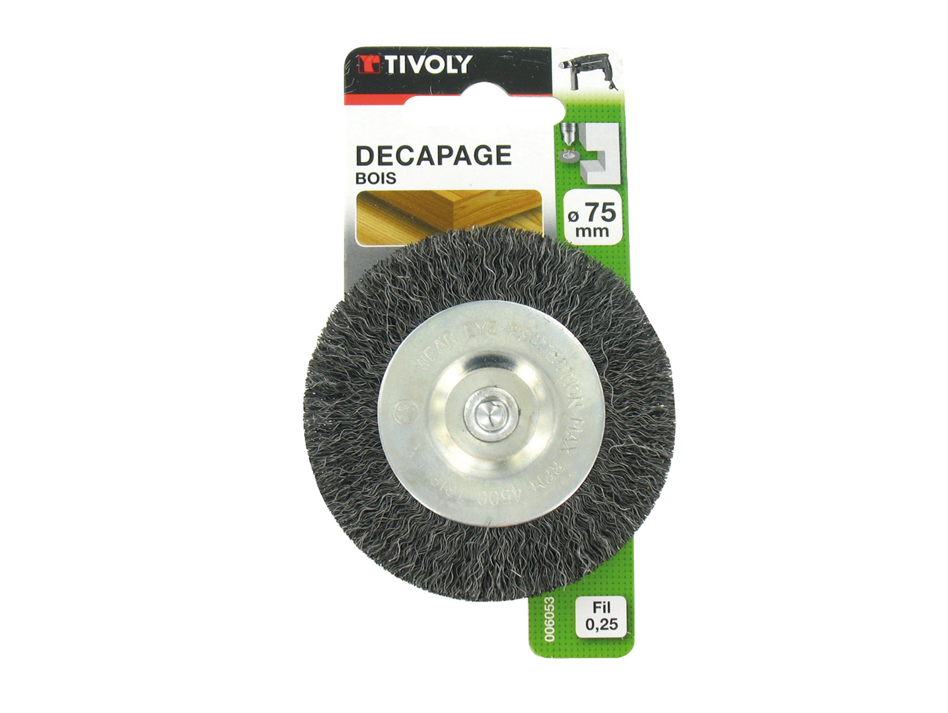 Brosse circulaire fil 0.2mm Ø75mm TIVOLY