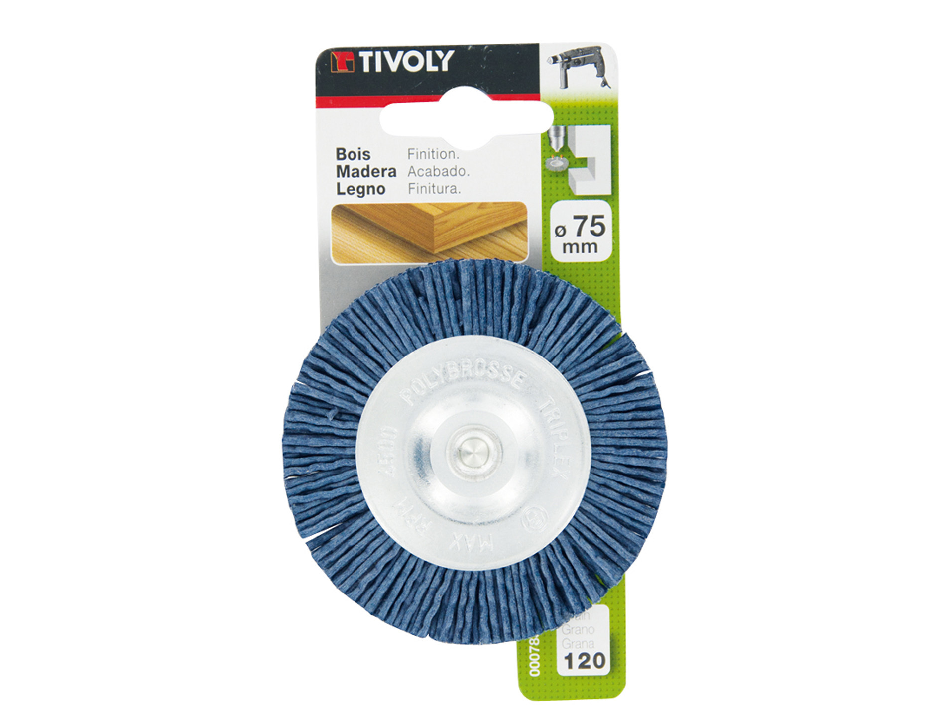 Brosse circulaire nylon Ø75mm TIVOLY