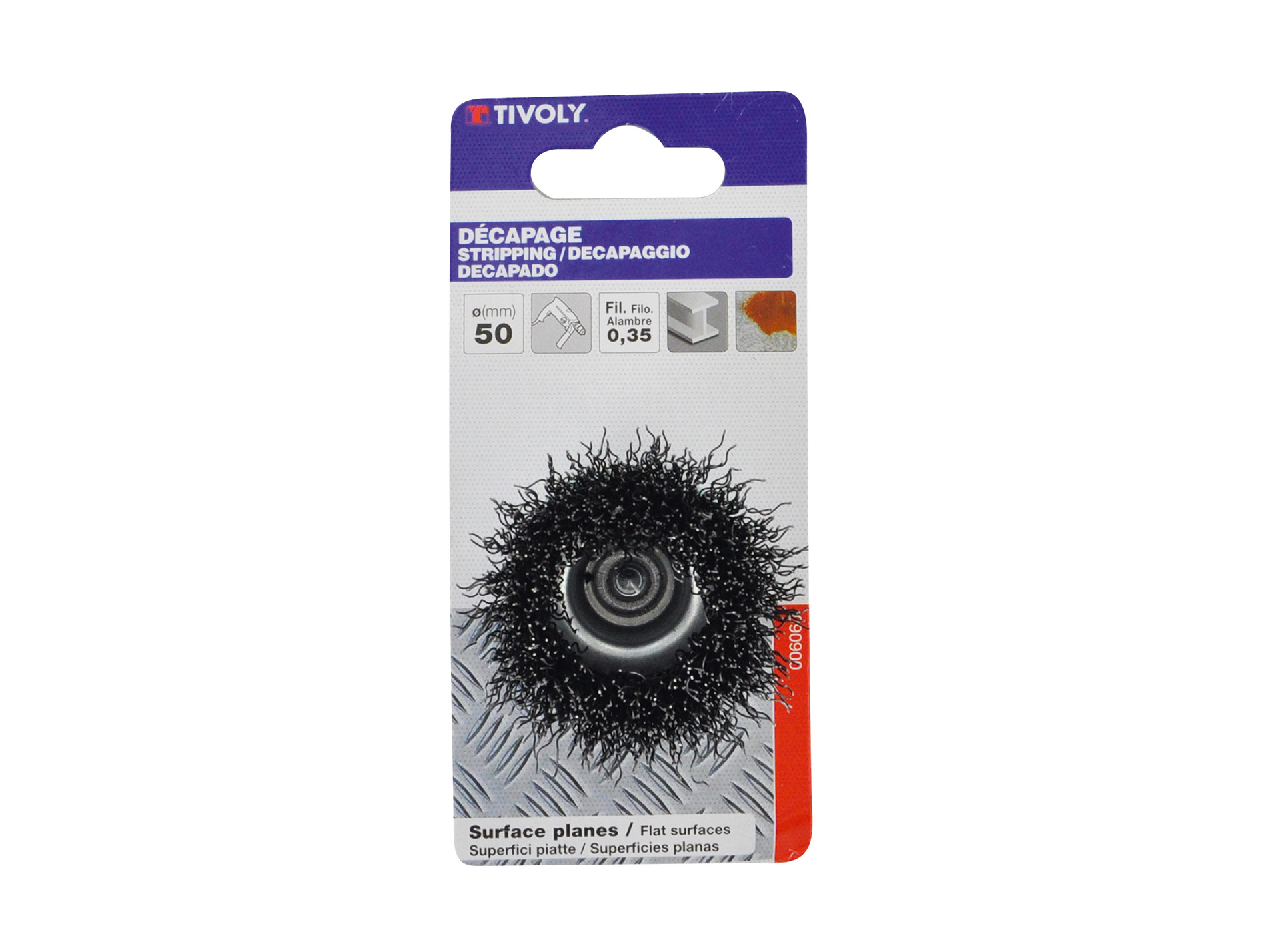 Brosse coupe fil acier ondulé meuleuse Ø50