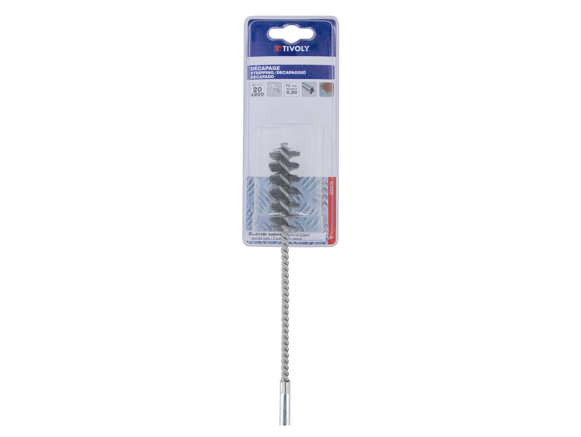 Brosse cylindrique fil acier ondulé Ø20mm TIVOLY